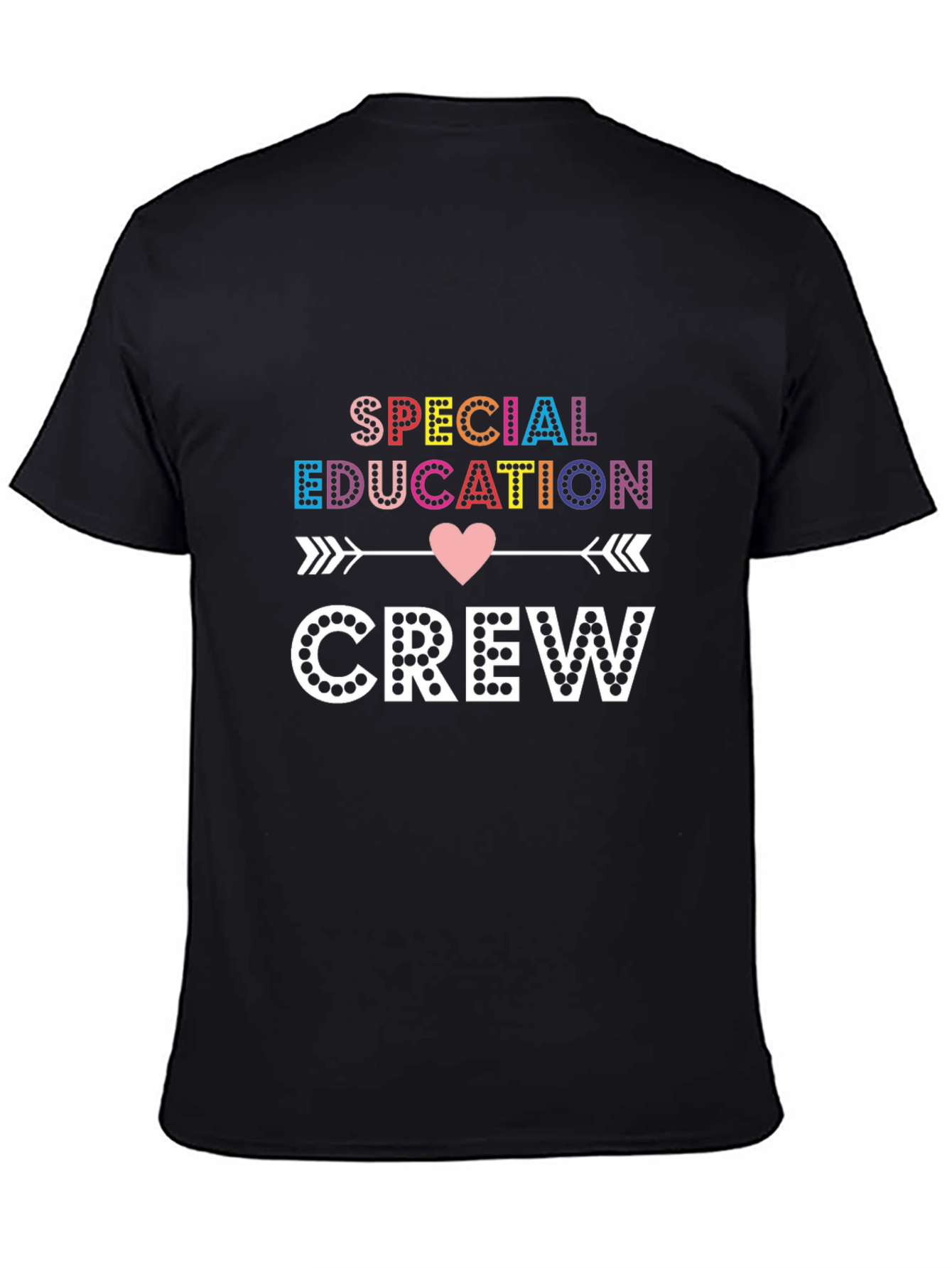 Black Special Education Crew T-Shirt Teacher Support view 4