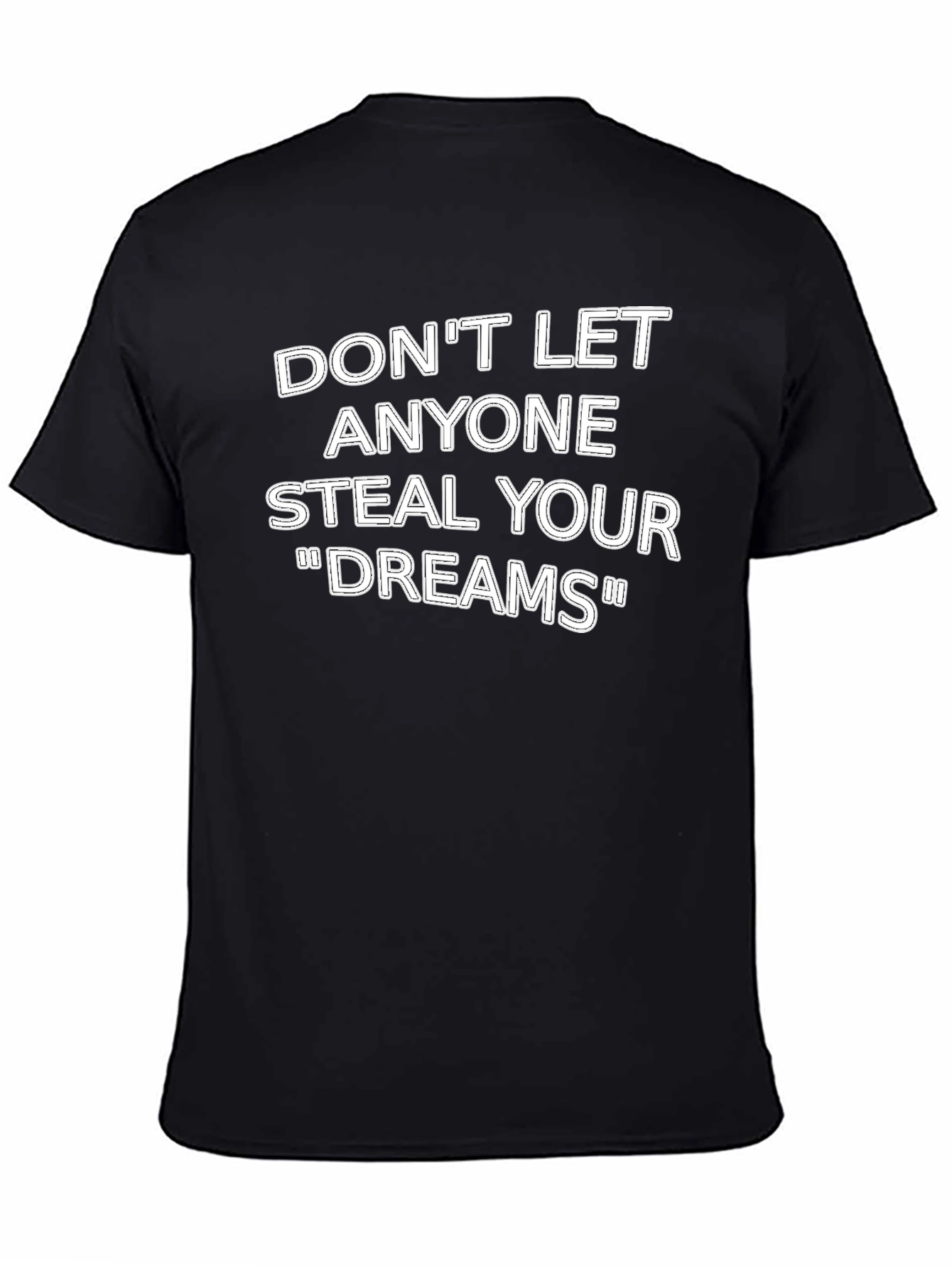 Black Inspirational Dreams T-Shirt - Black view 4