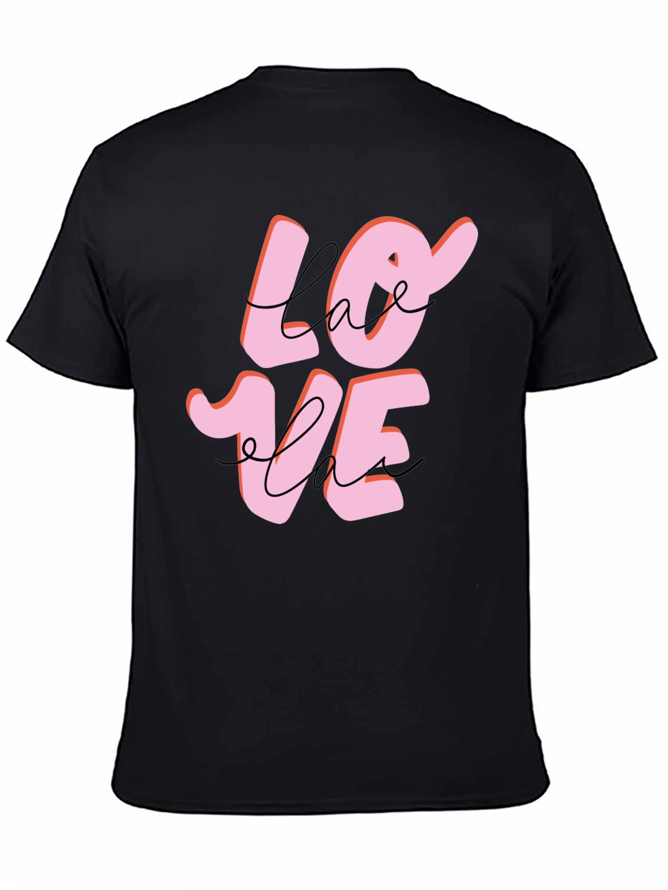 Black Love Graphic Black T-Shirt view 4