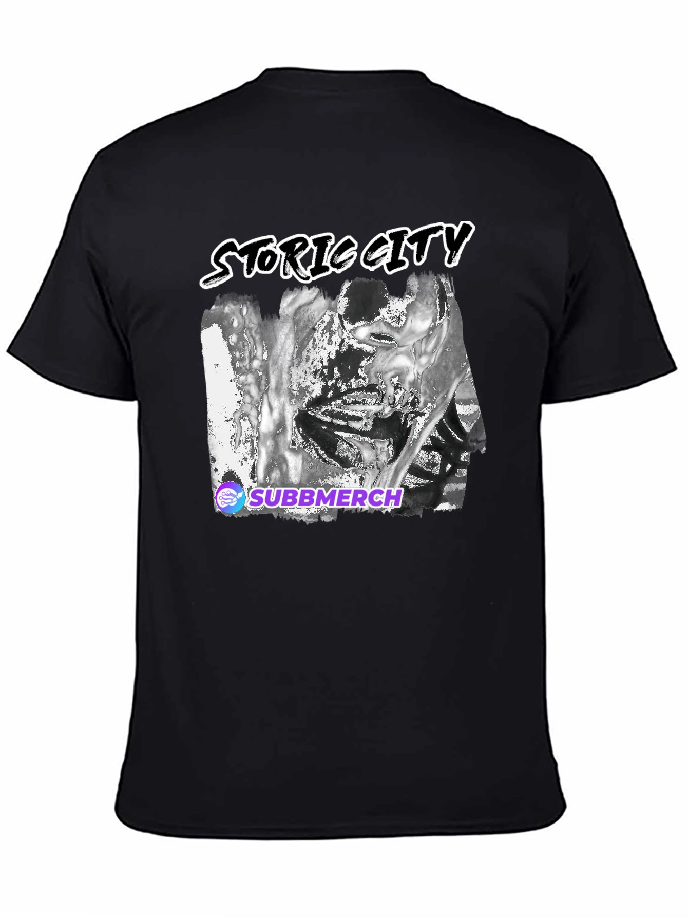 Black Storic City Black T-Shirt view 4