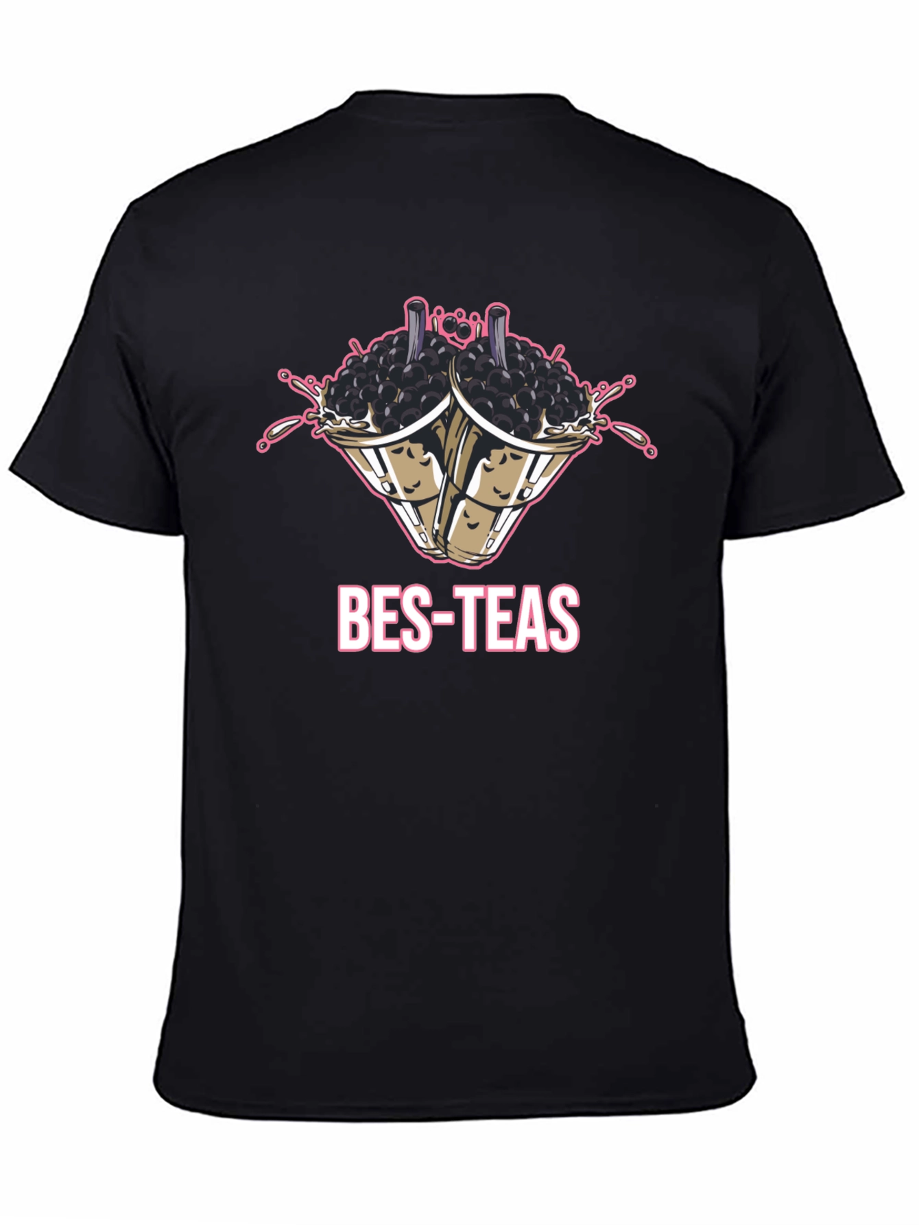 Black Bes-Teas Graphic T-Shirt view 4