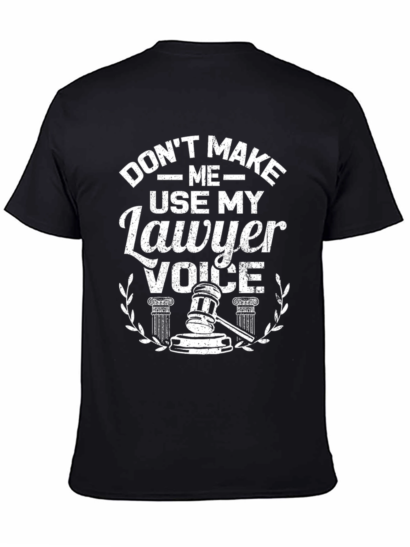 Black Lawyer Voice T-Shirt Funny Attorney Gift view 4