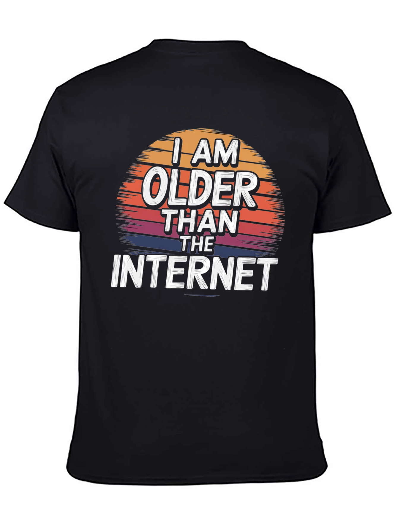 Black I Am Older Than The Internet Black T-Shirt view 4