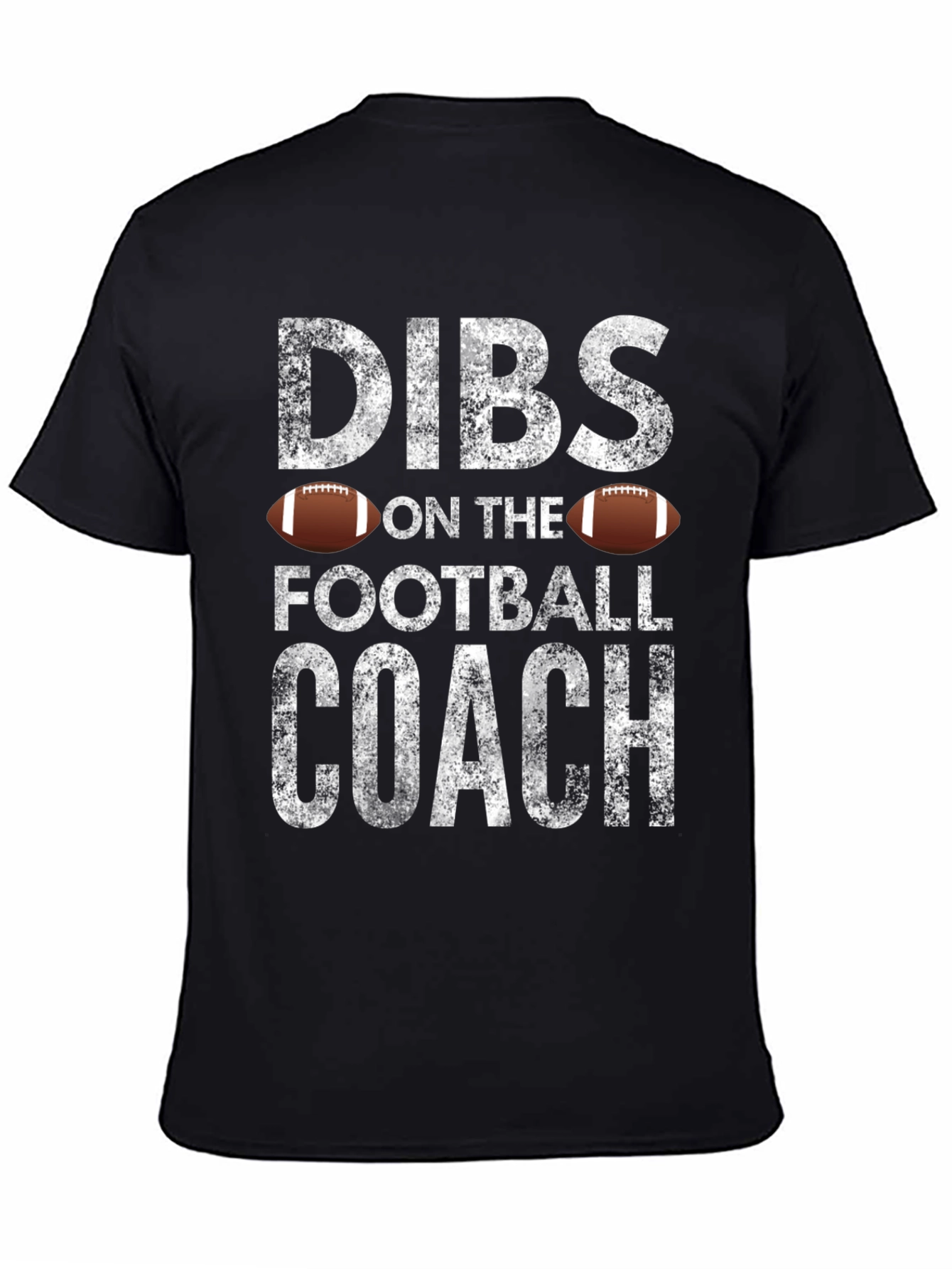 Black Dibs On The Football Coach T-Shirt view 4