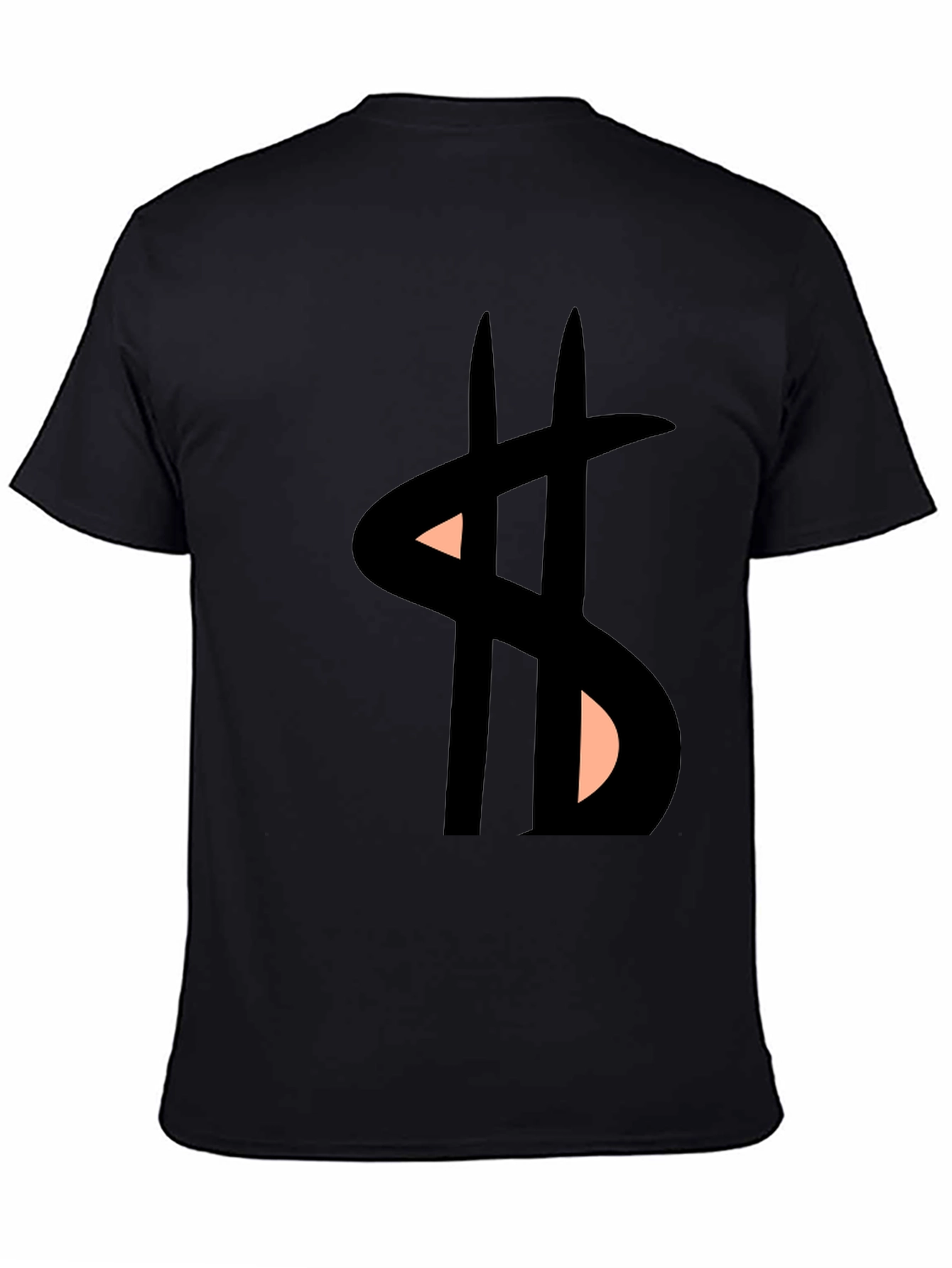 Black Graphic Print Men's Black Tee view 4