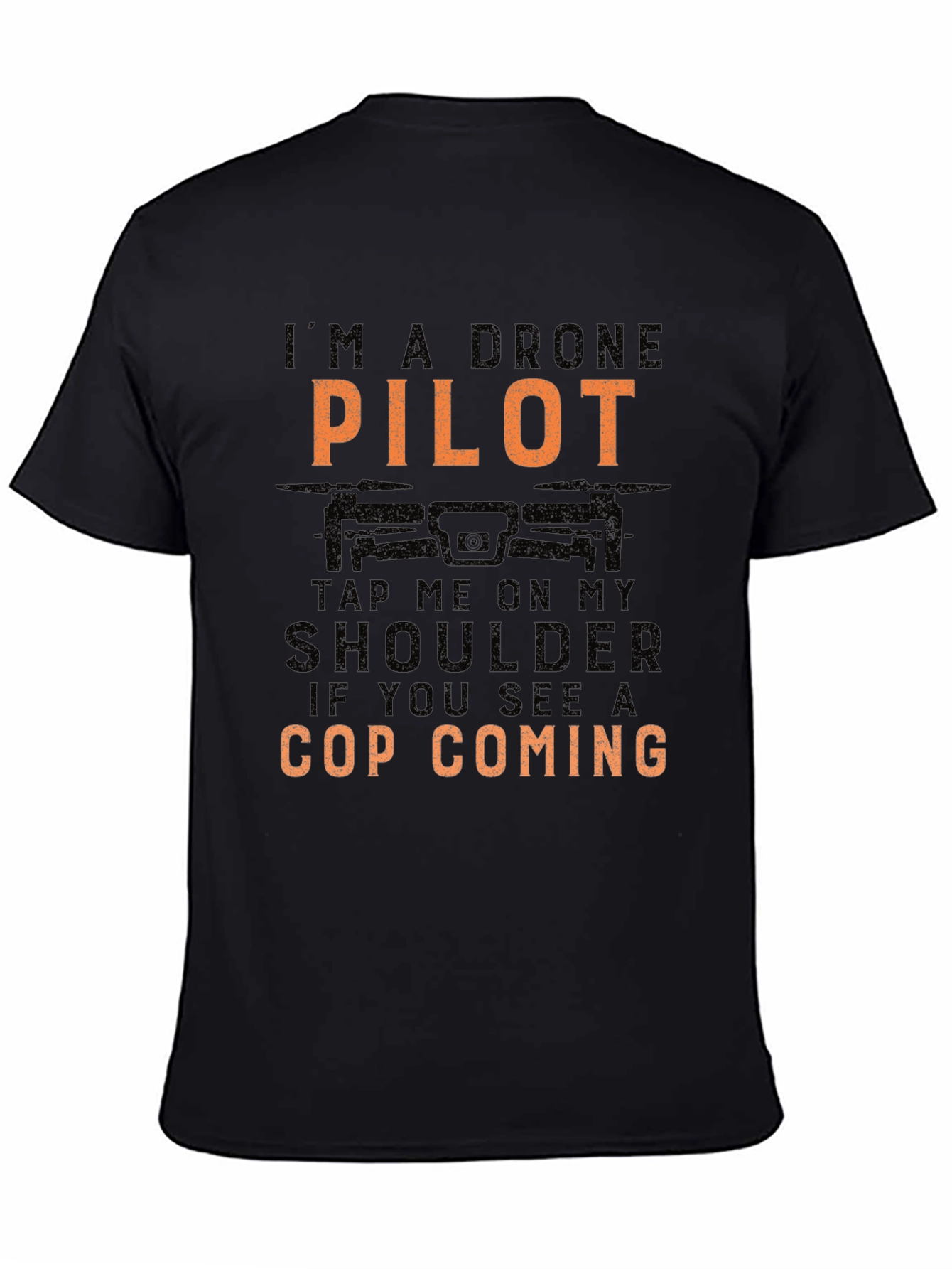 Black Drone Pilot T-Shirt - Funny Design for Drone Enthusiasts view 4