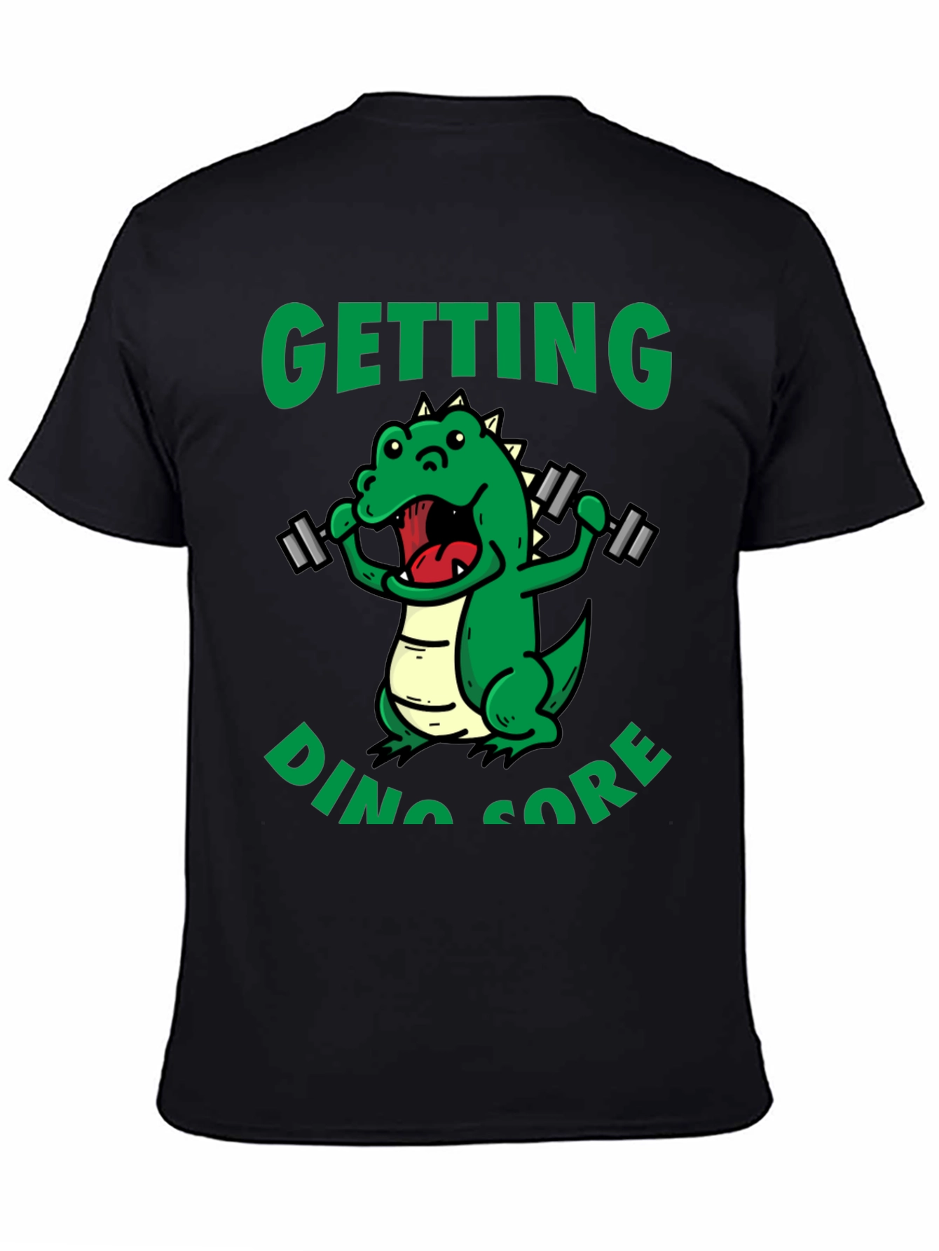 Black Getting Dino Sore T-Shirt - Black view 4