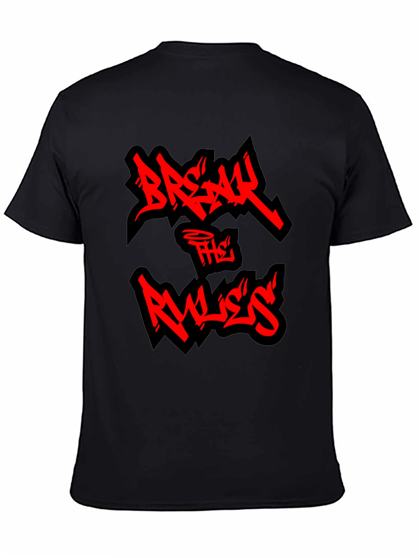 Black Break the Rules Graphic Tee - Black T-Shirt view 4