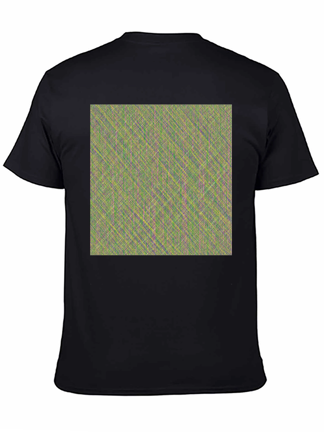 Black Abstract Pattern Crew Neck T-Shirt view 4
