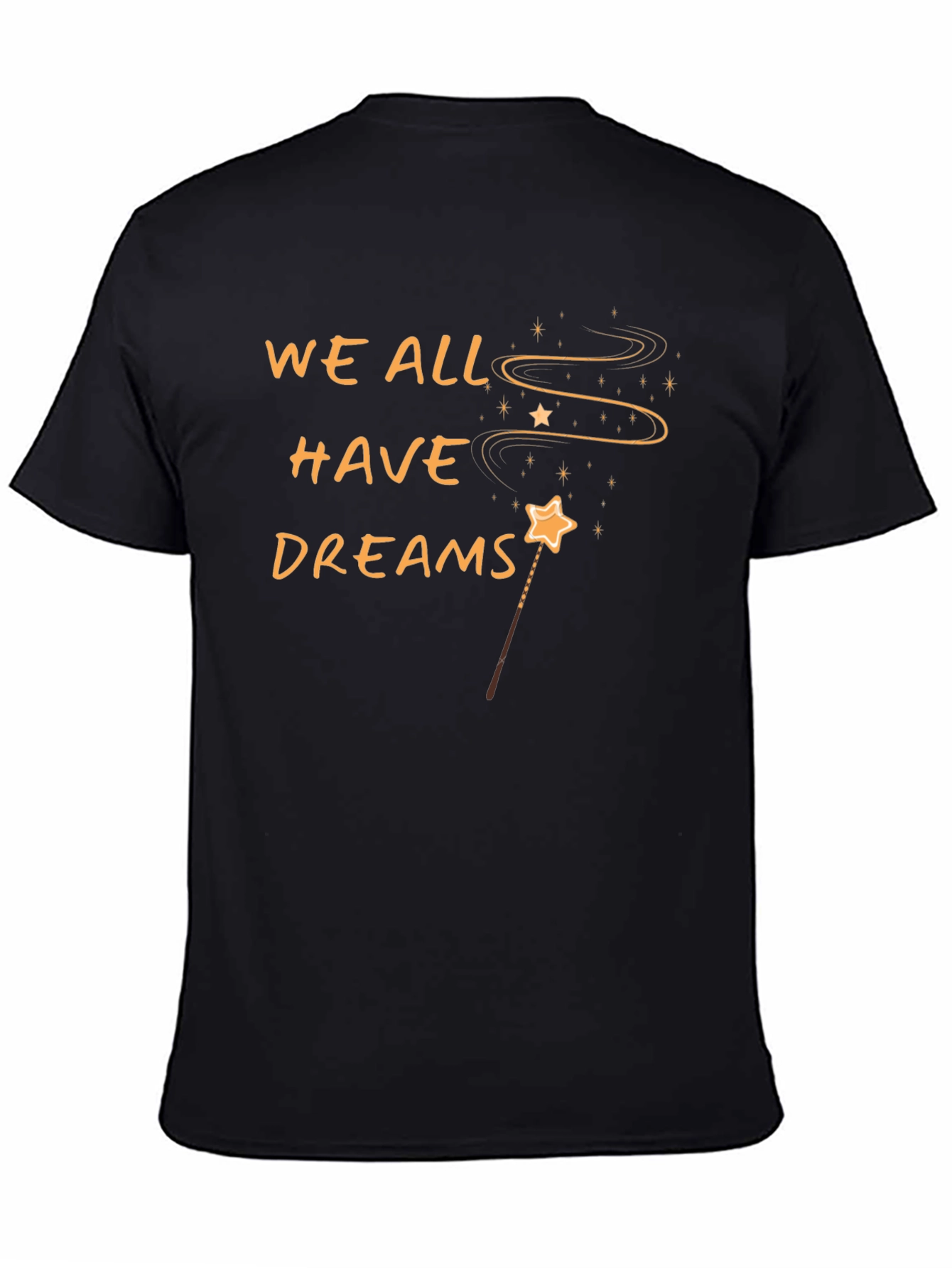 Black Dreamy Black Graphic Tee - We All Have Dreams view 4