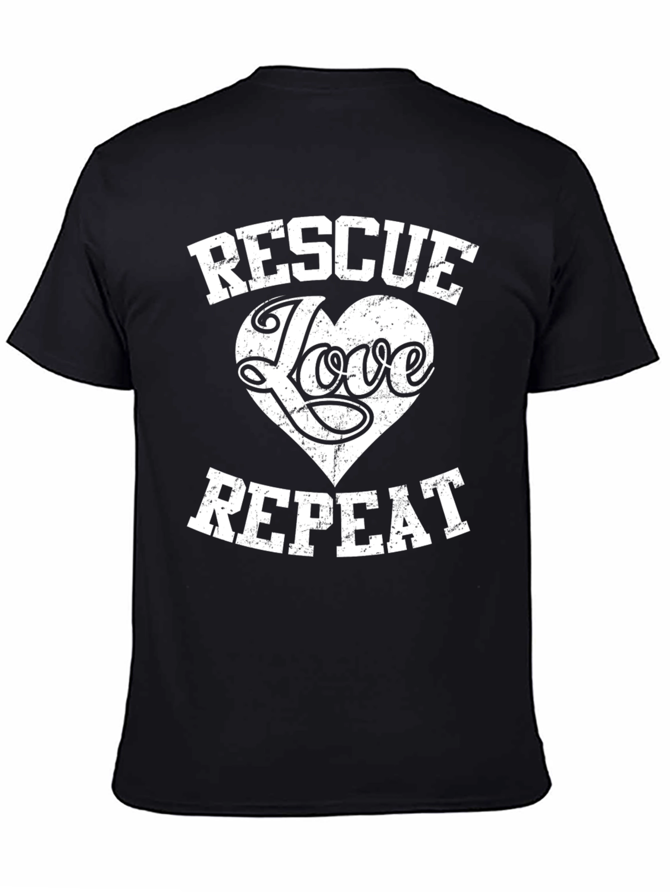 Rescue Love Repeat Graphic Tee - Soft Cotton Blend - 4
