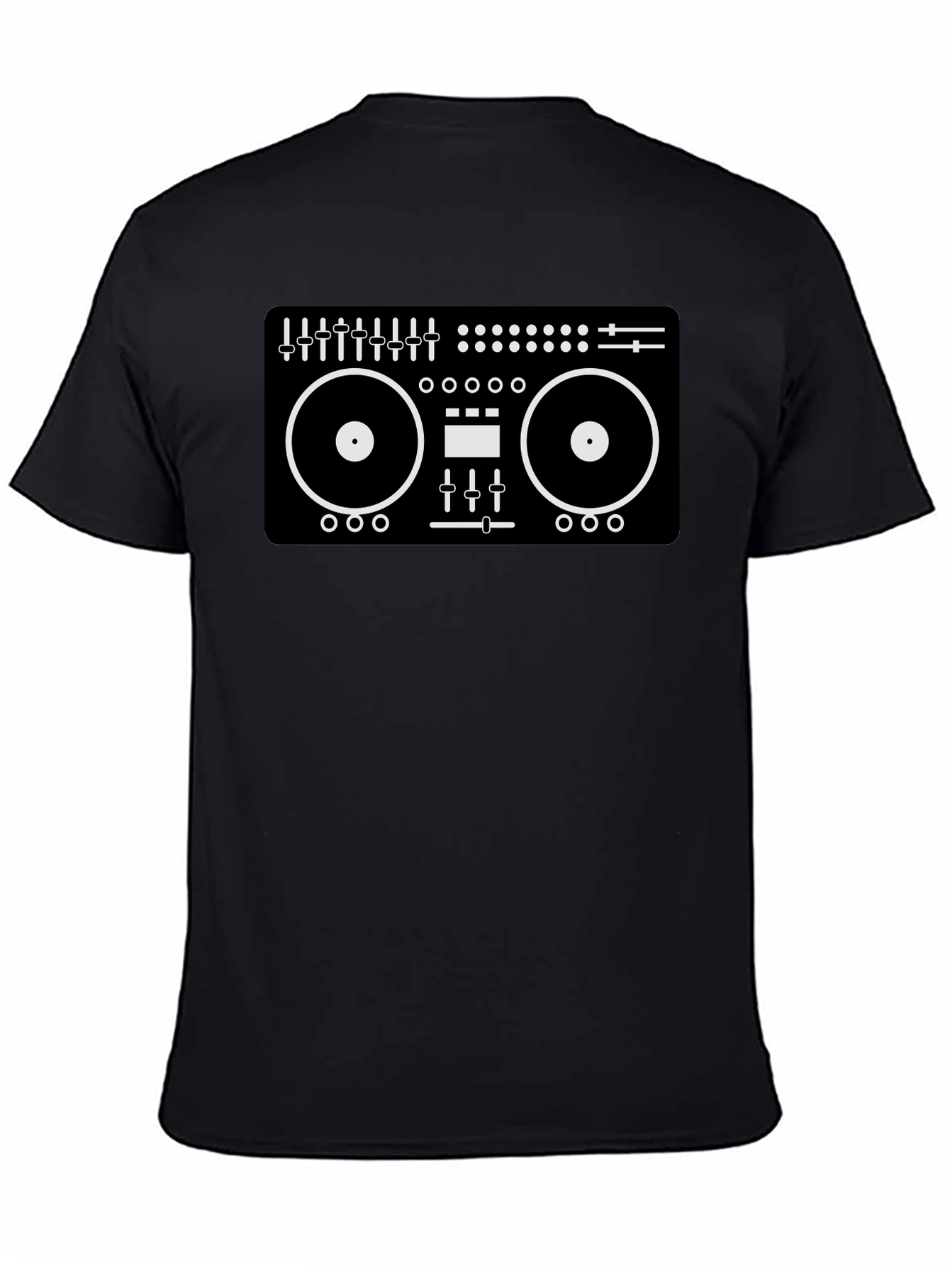 Black DJ Mixer Graphic Tee - Black view 4