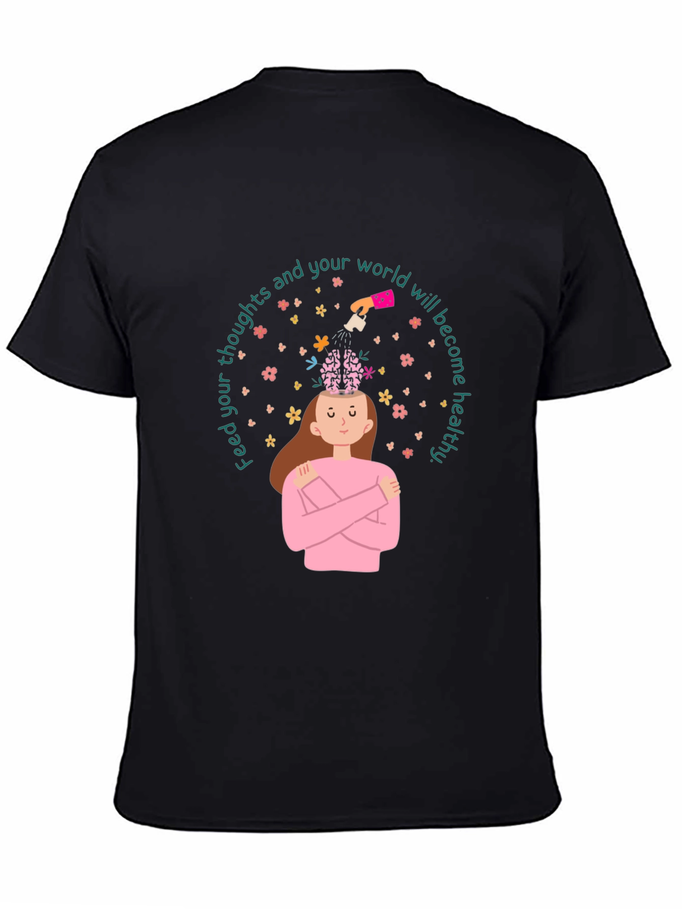 Black Mental Wellness Graphic T-Shirt view 4