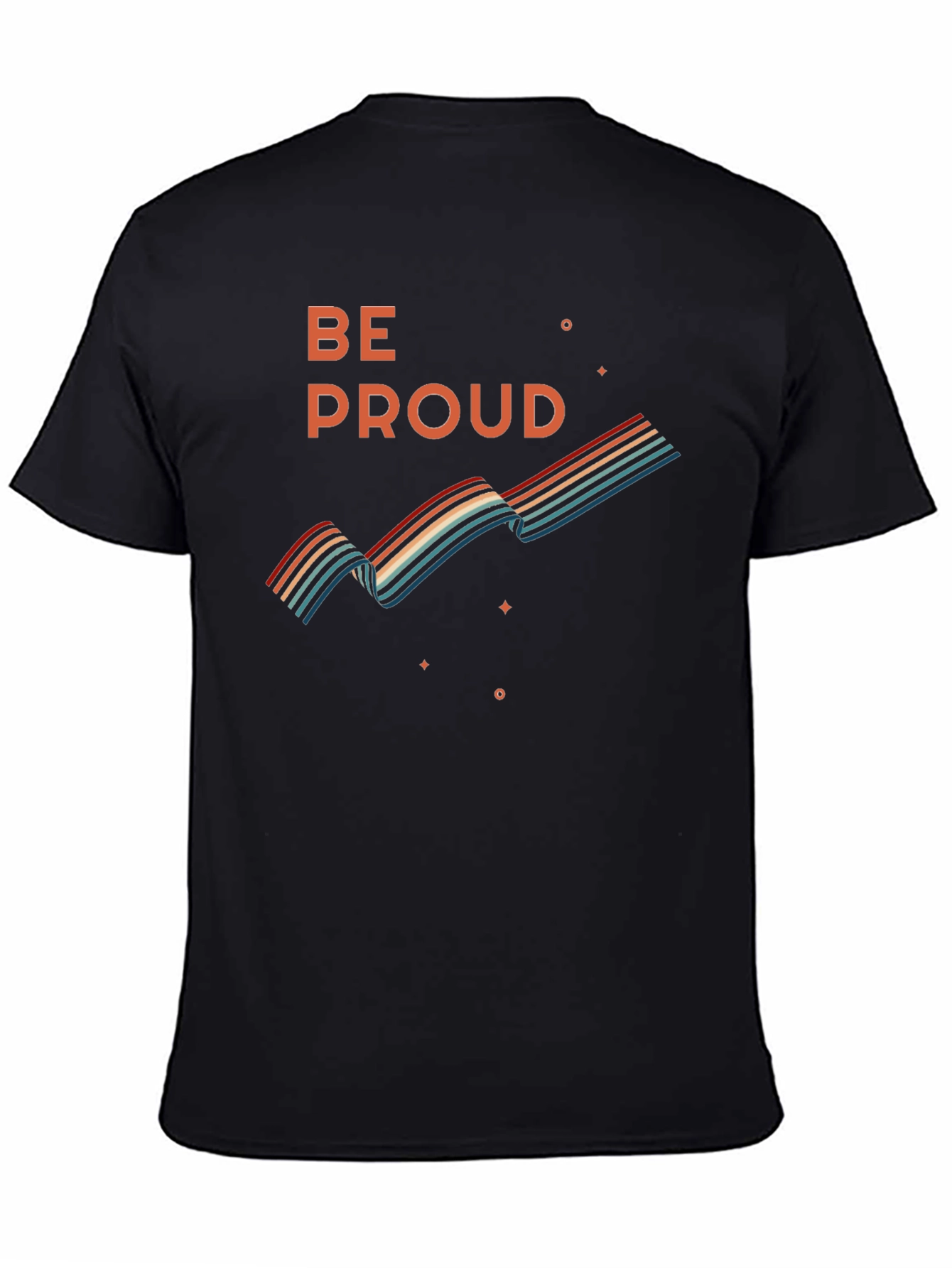 Black Be Proud Retro Graphic Tee view 4