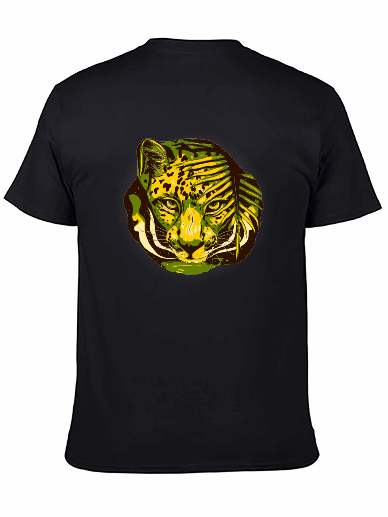 Black Jungle Cat Graphic Tee - Black T-Shirt view 4