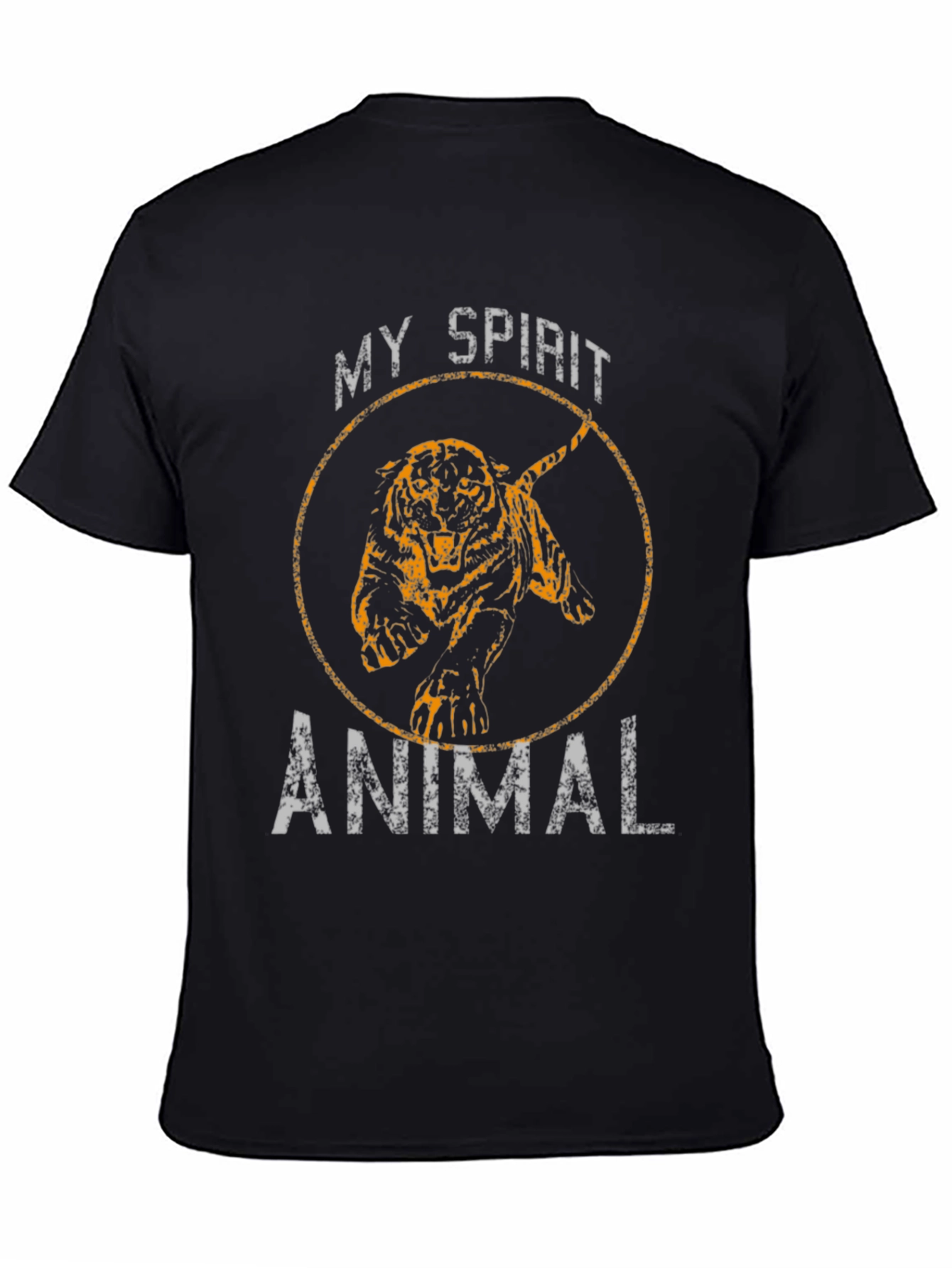 Black My Spirit Animal Tiger Graphic Tee view 4