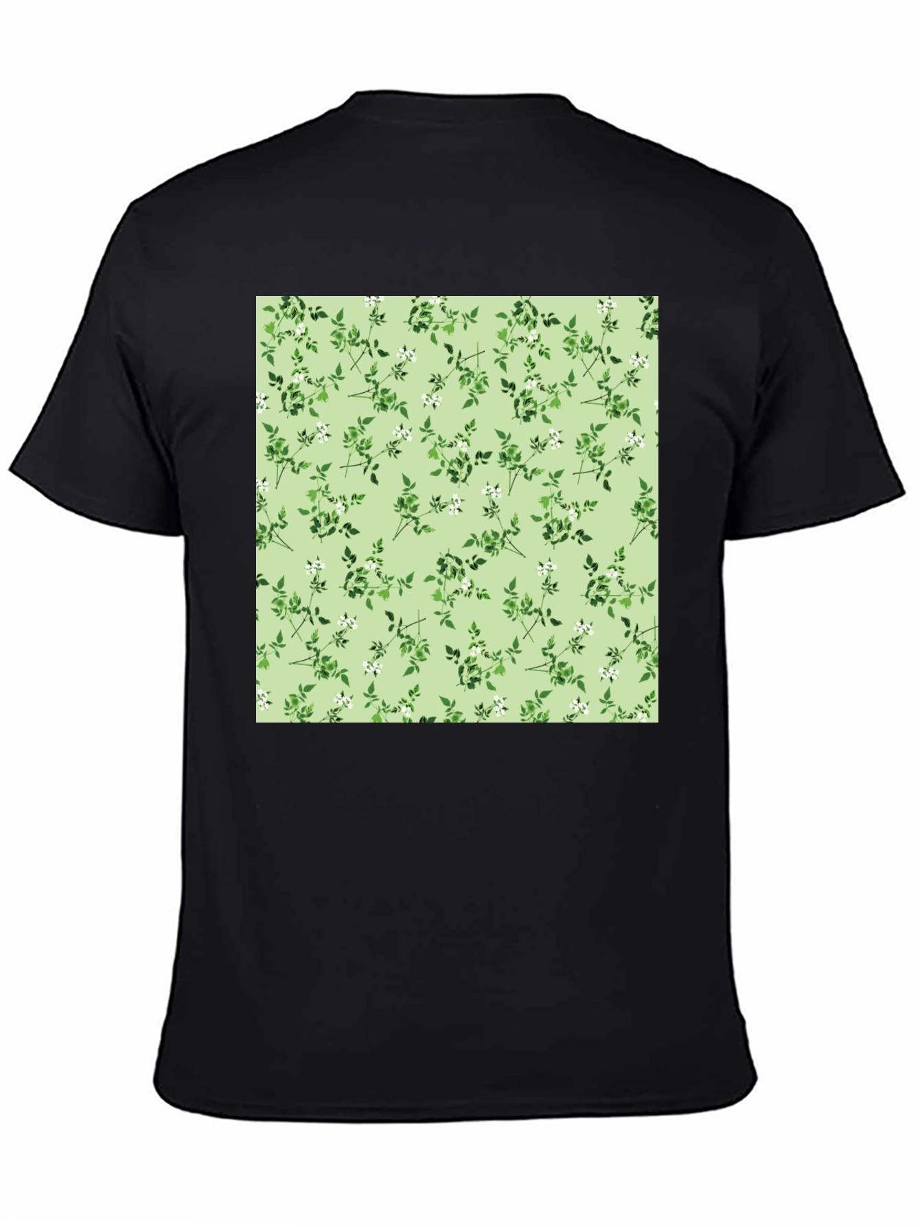 Black Floral Print Tee - Stylish & Comfortable view 4