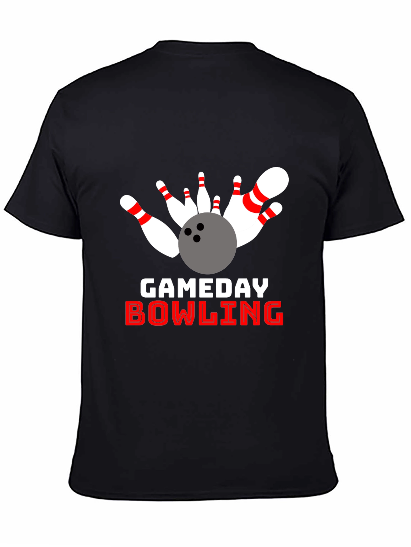 Black Gameday Bowling Graphic T-Shirt view 4