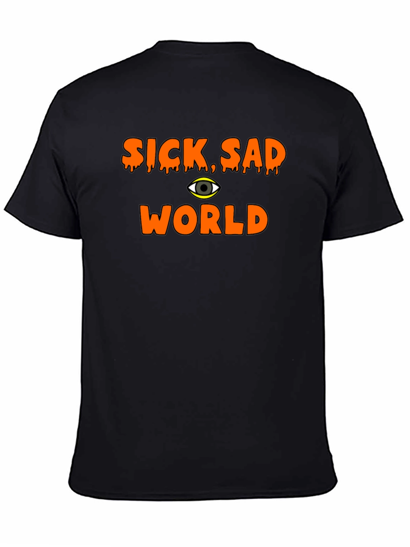 Black Sick Sad World Graphic T-Shirt - Black view 4