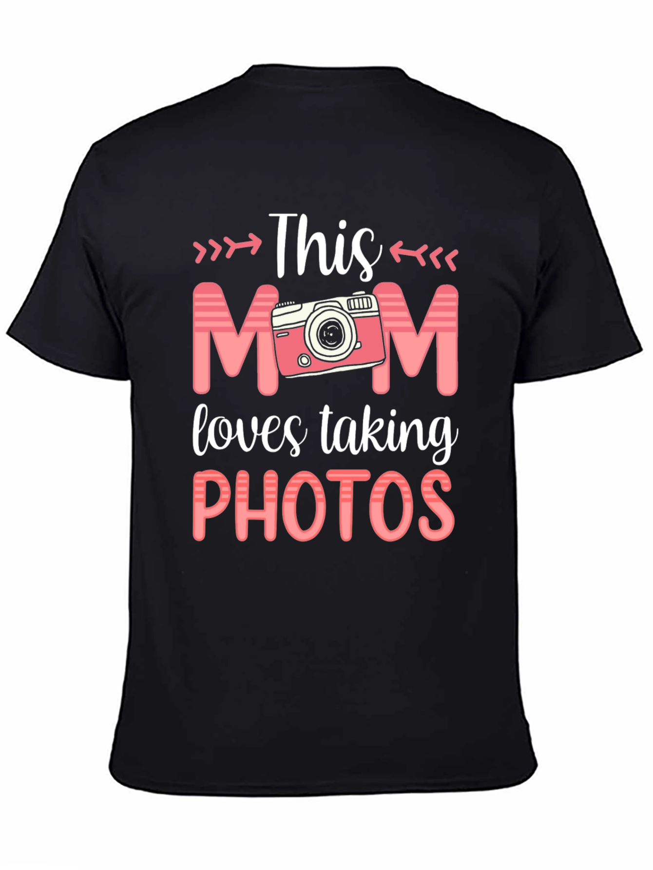 Black This Mom Loves Taking Photos T-Shirt - Camera Design view 4