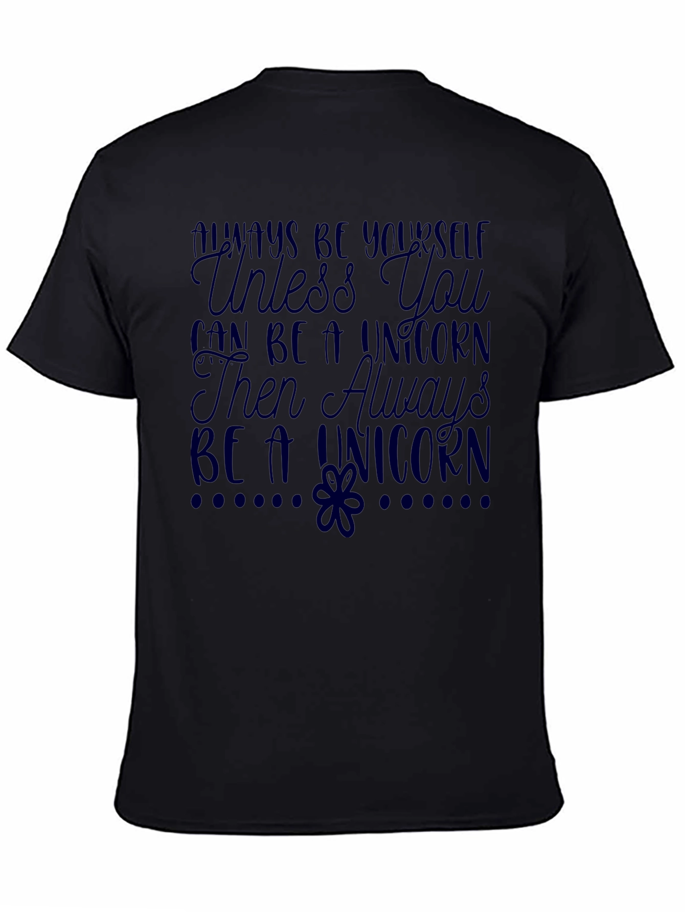 Black Unicorn Graphic T-Shirt - Always Be Yourself Tee view 4