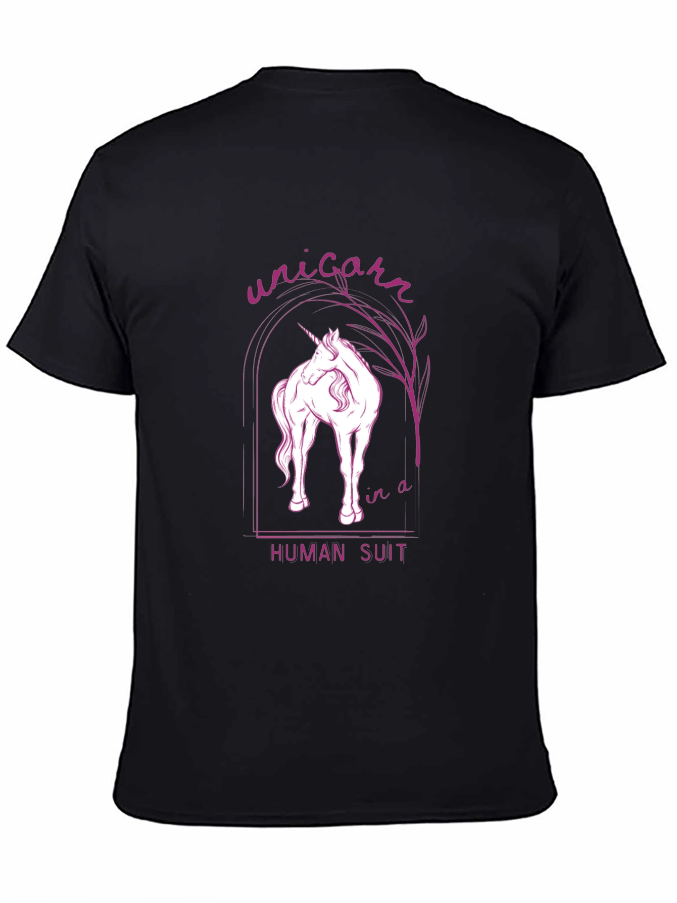 Black Unicorn in a Human Suit Graphic Tee view 4