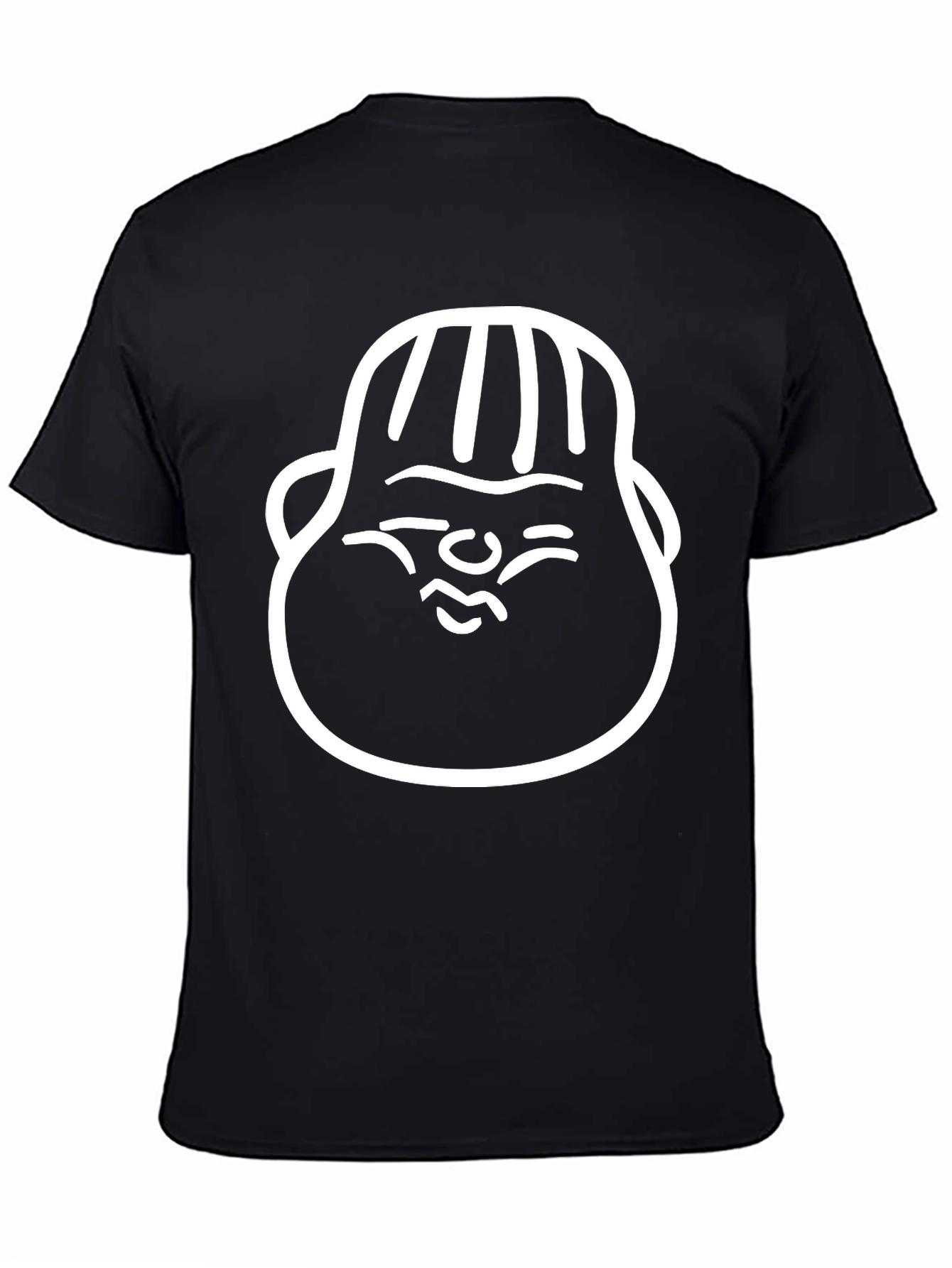 Black Dumpling Face Graphic Tee - Unisex Black T-Shirt view 4