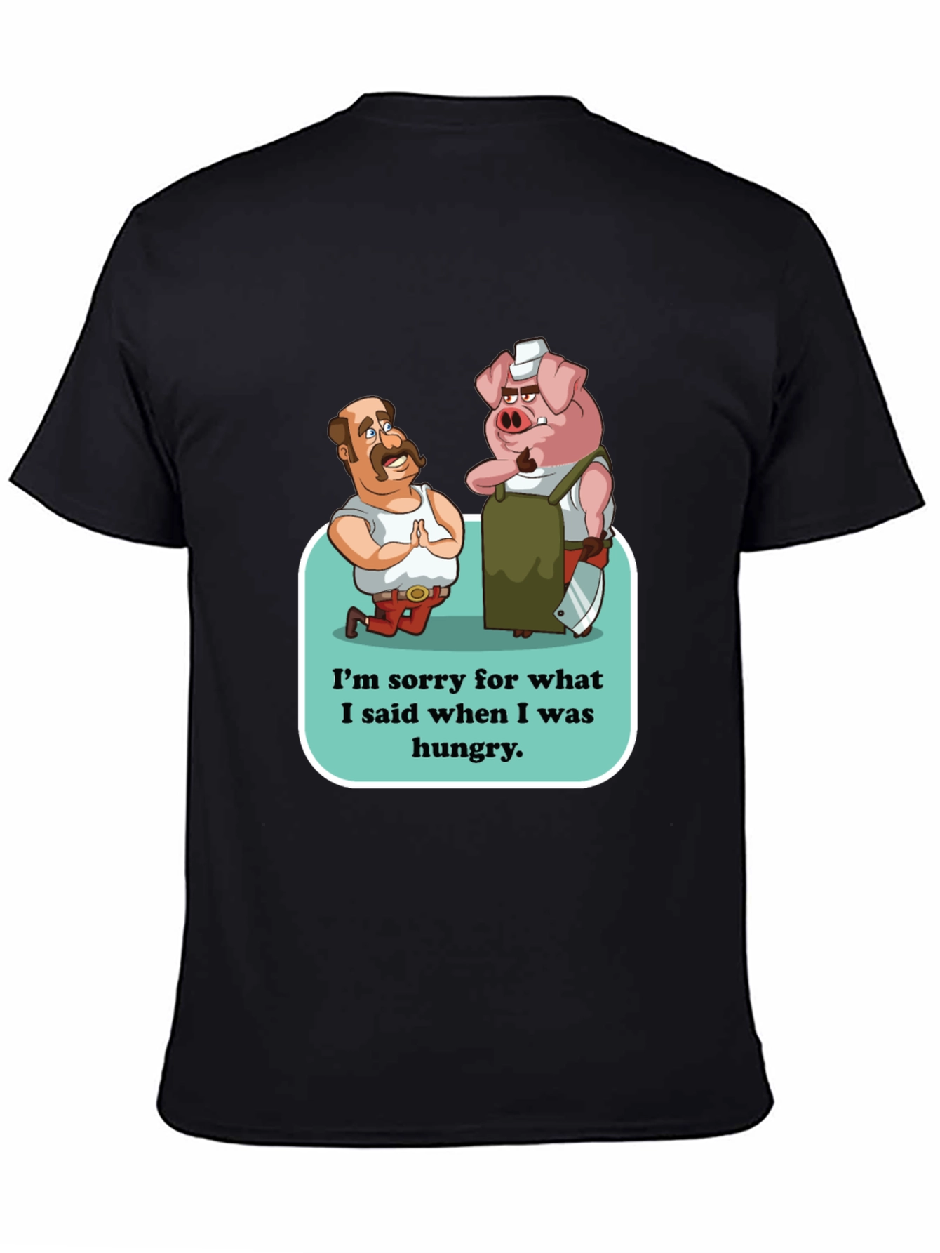 Black Funny "I'm Sorry" Graphic T-Shirt view 4