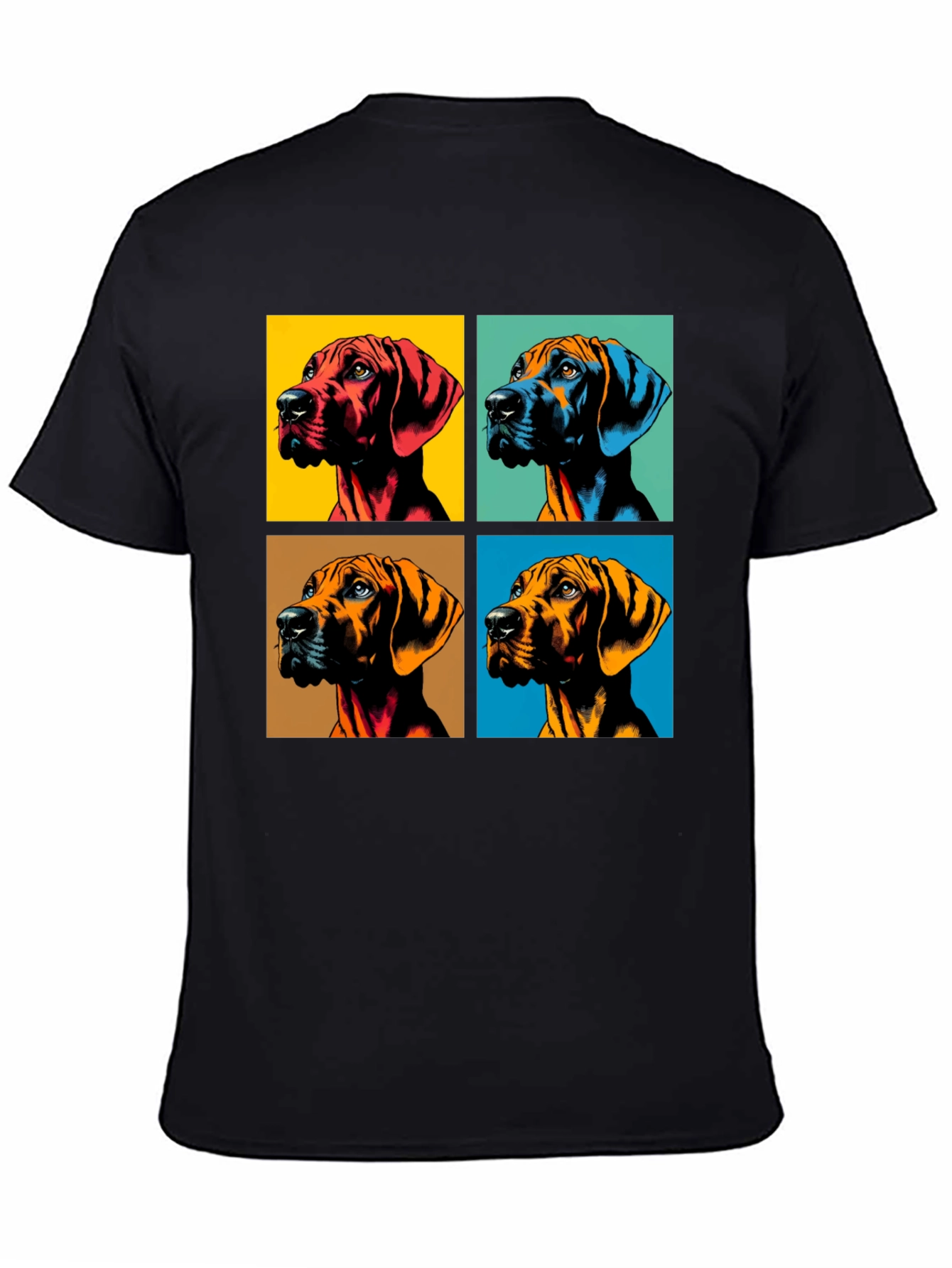Black Pop Art Dog Portrait Graphic Tee view 4