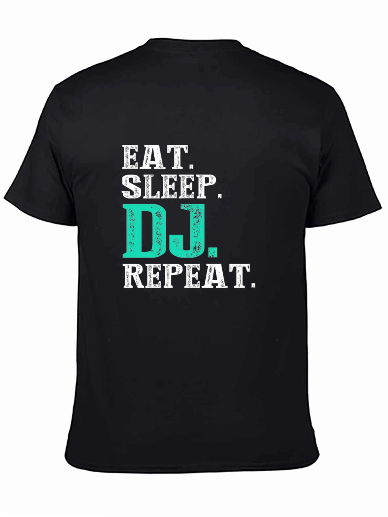 Black Eat Sleep DJ Repeat Graphic Tee - Black T-Shirt view 4
