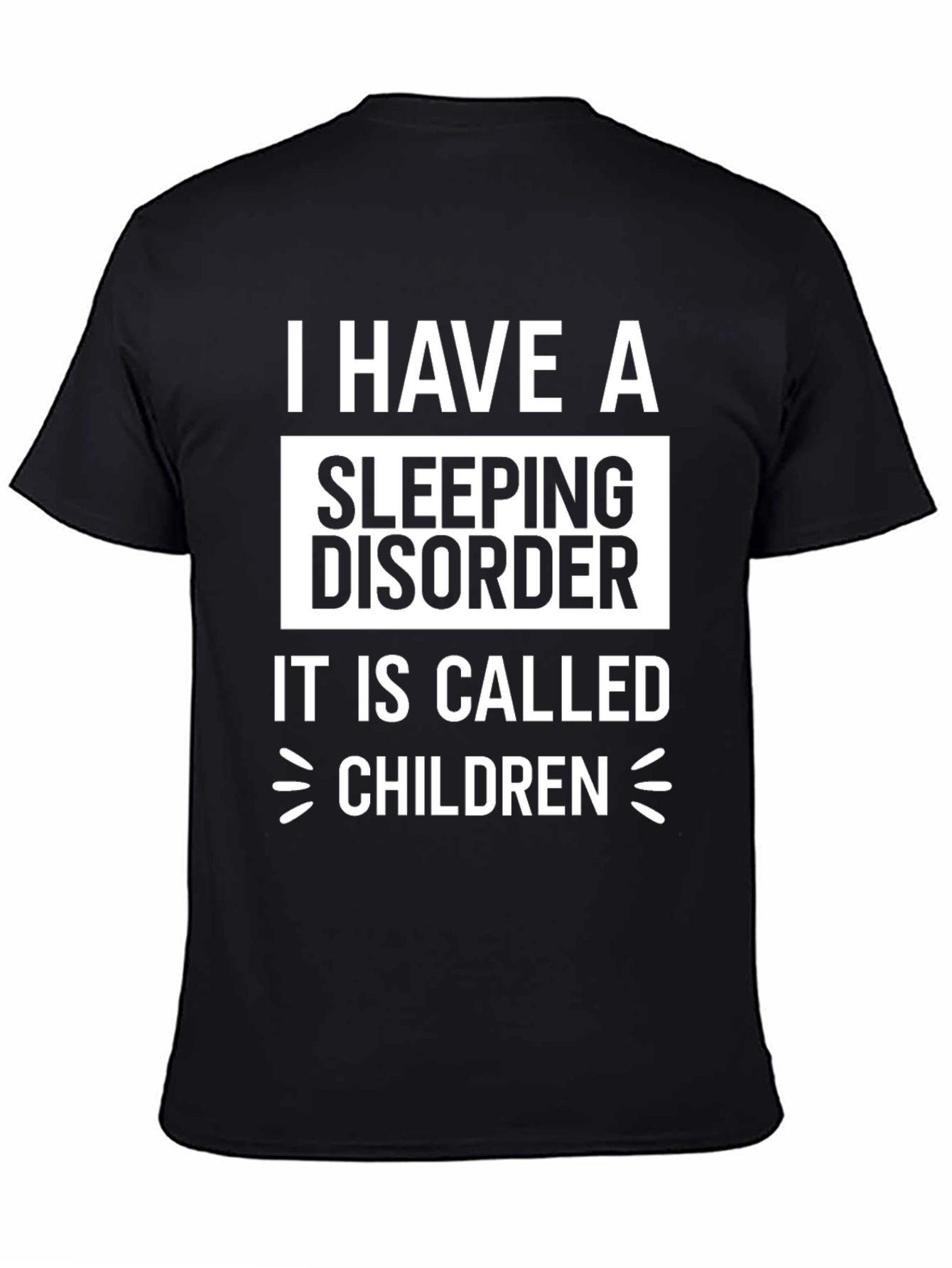 Black I Have a Sleeping Disorder T-Shirt view 4