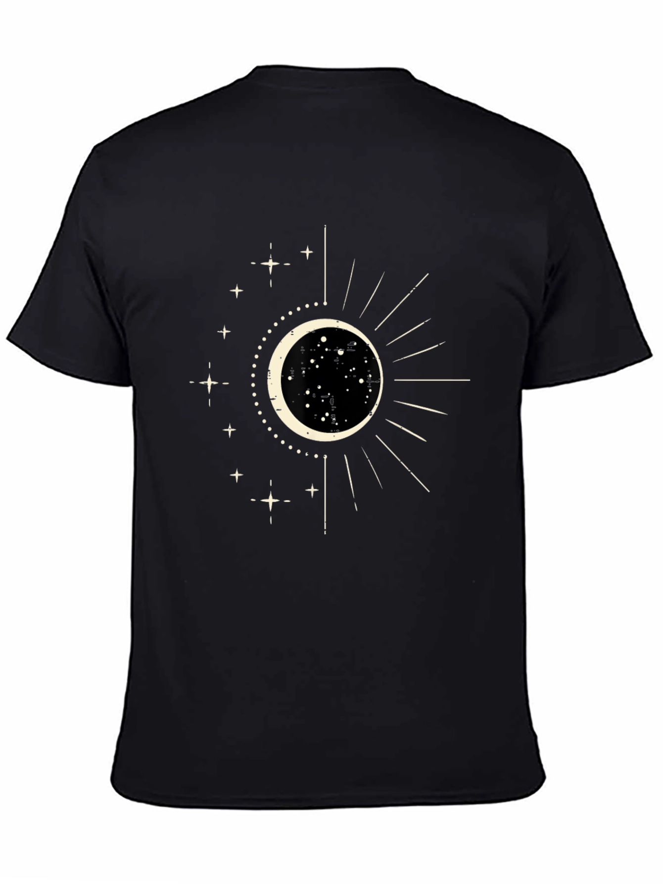 Black Celestial Sun & Moon Graphic Tee - Black view 4