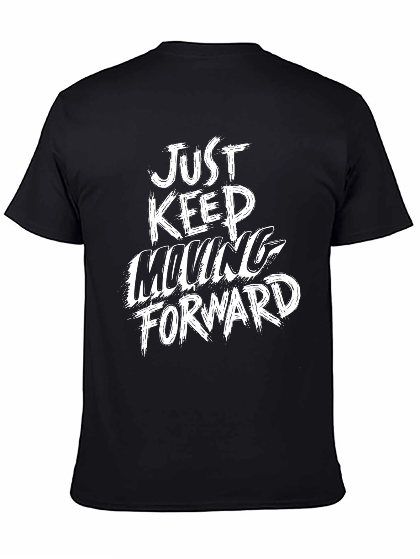 Black Just Keep Moving Forward Graphic Tee view 4