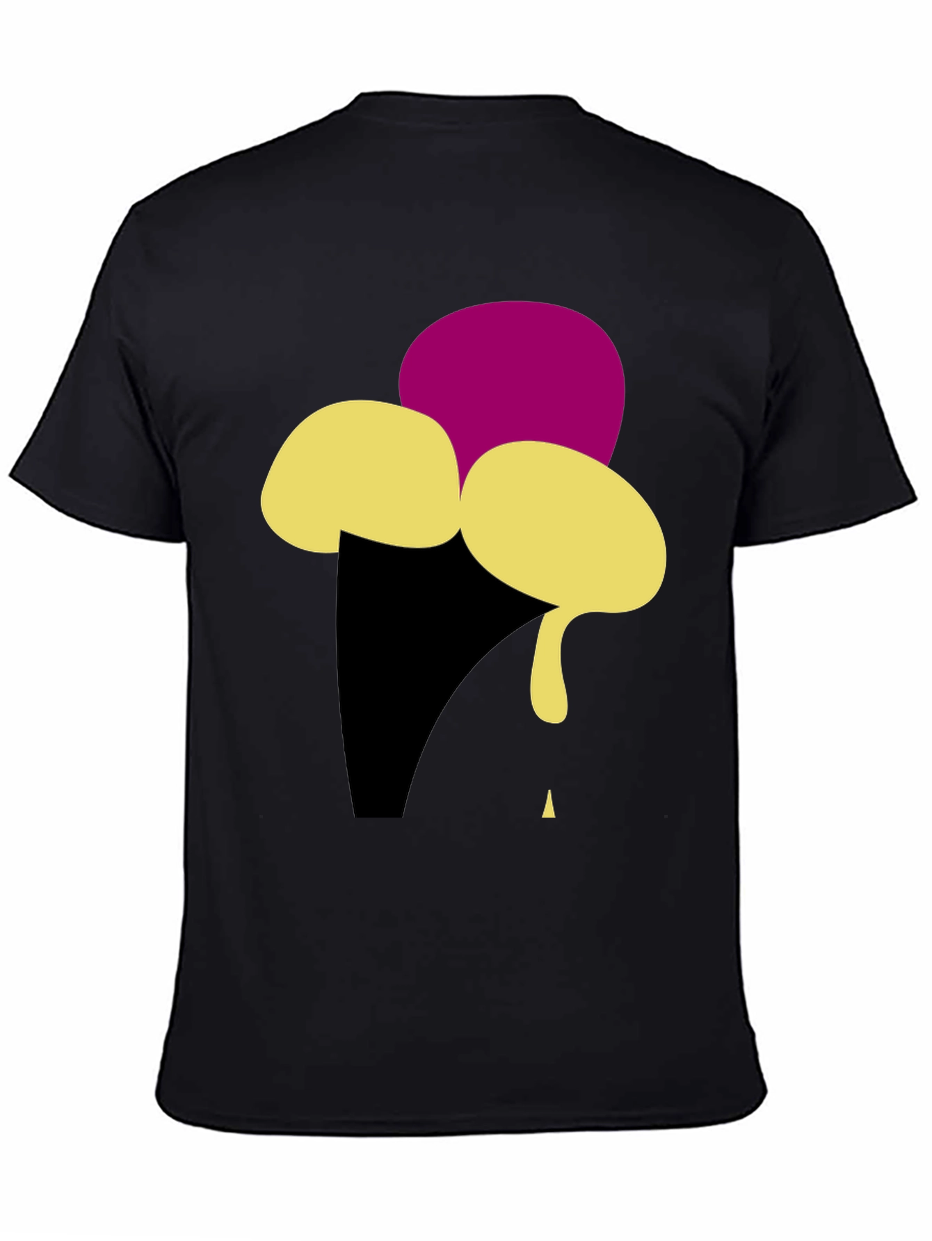 Black Ice Cream Graphic Tee - Black view 4