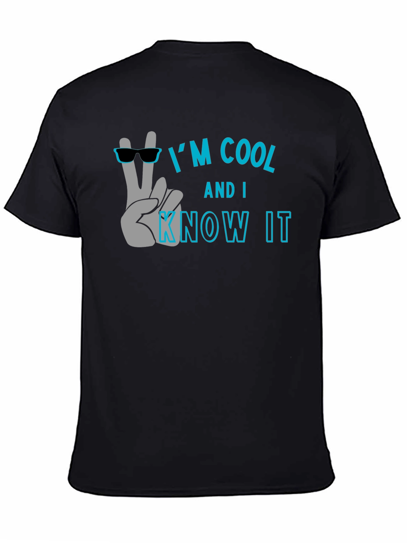 Black Cool & Confident Graphic Tee - Black view 4