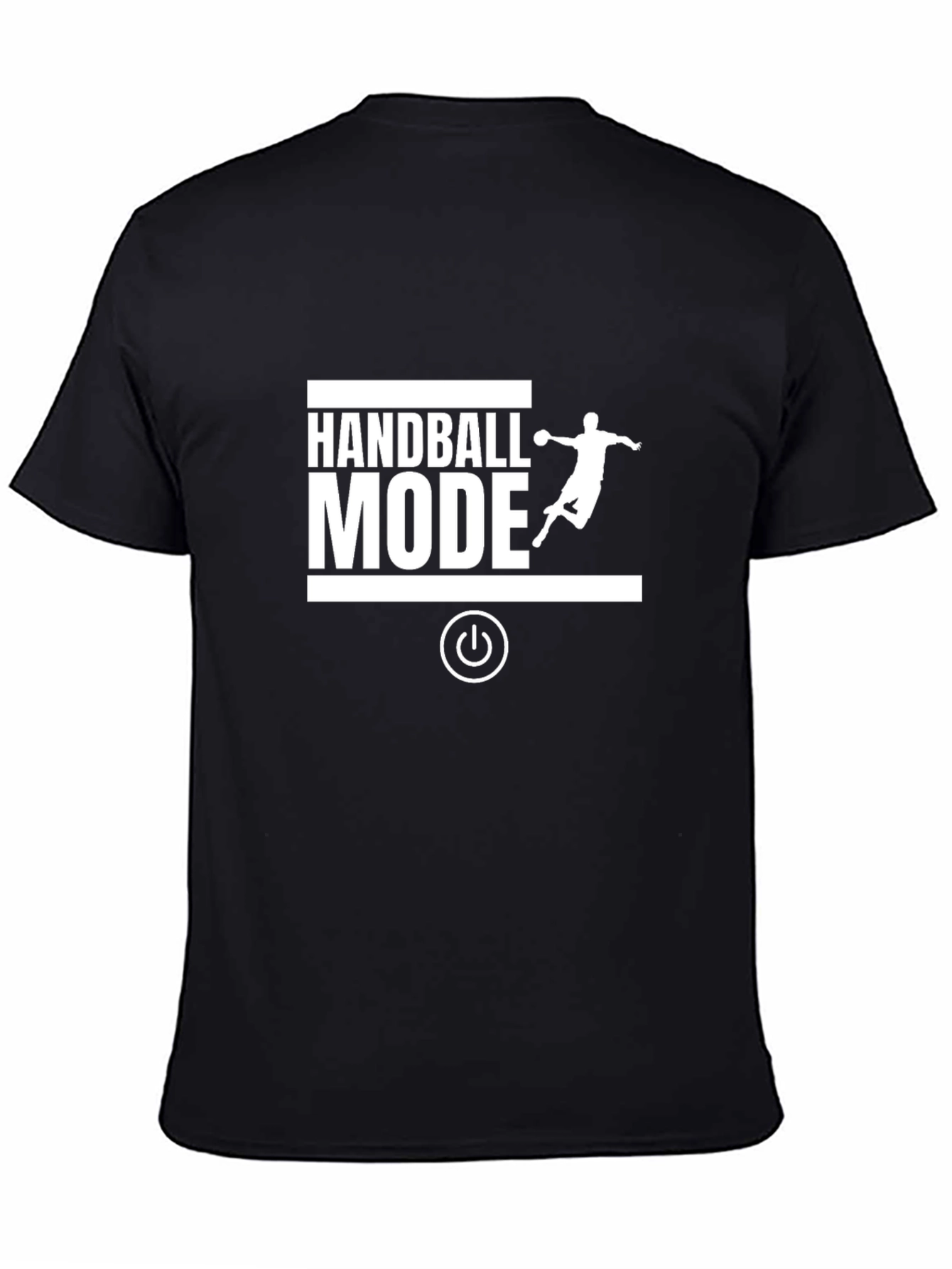 Handball Mode Graphic Tee - Black Cotton T-Shirt - 4