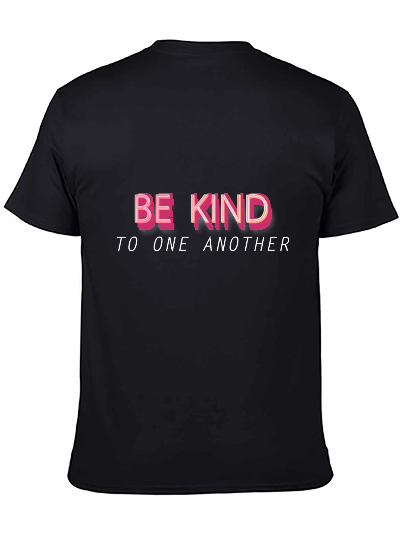 Black Be Kind T-Shirt - Soft Cotton Blend, Positive Message Tee view 4