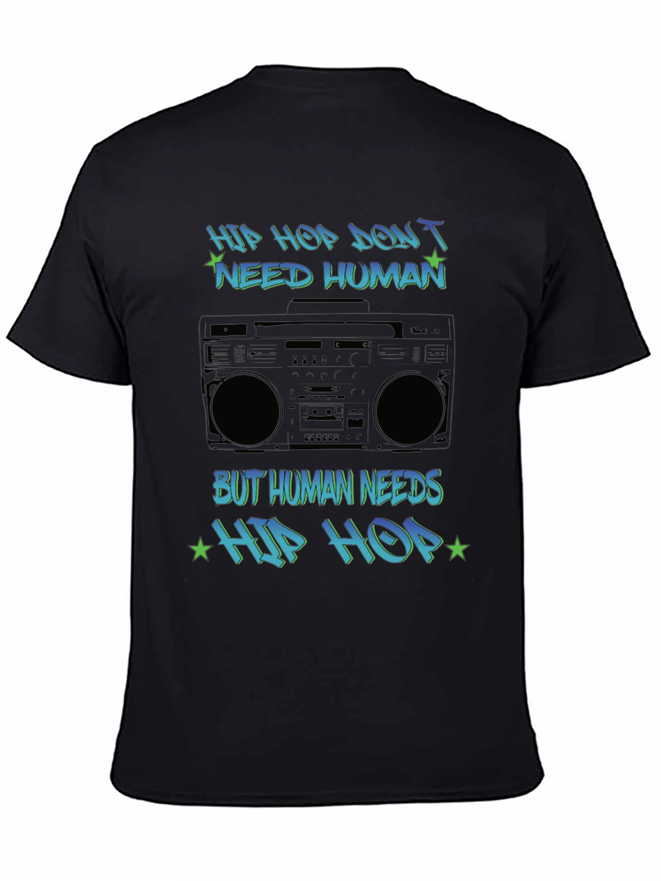 Black Hip Hop Music Lover Graphic Tee view 4