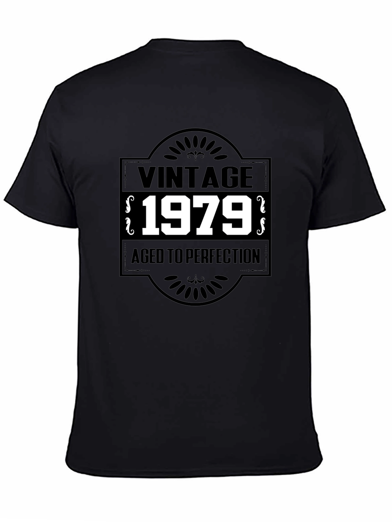 Black Vintage 1979 Aged To Perfection T-Shirt view 4