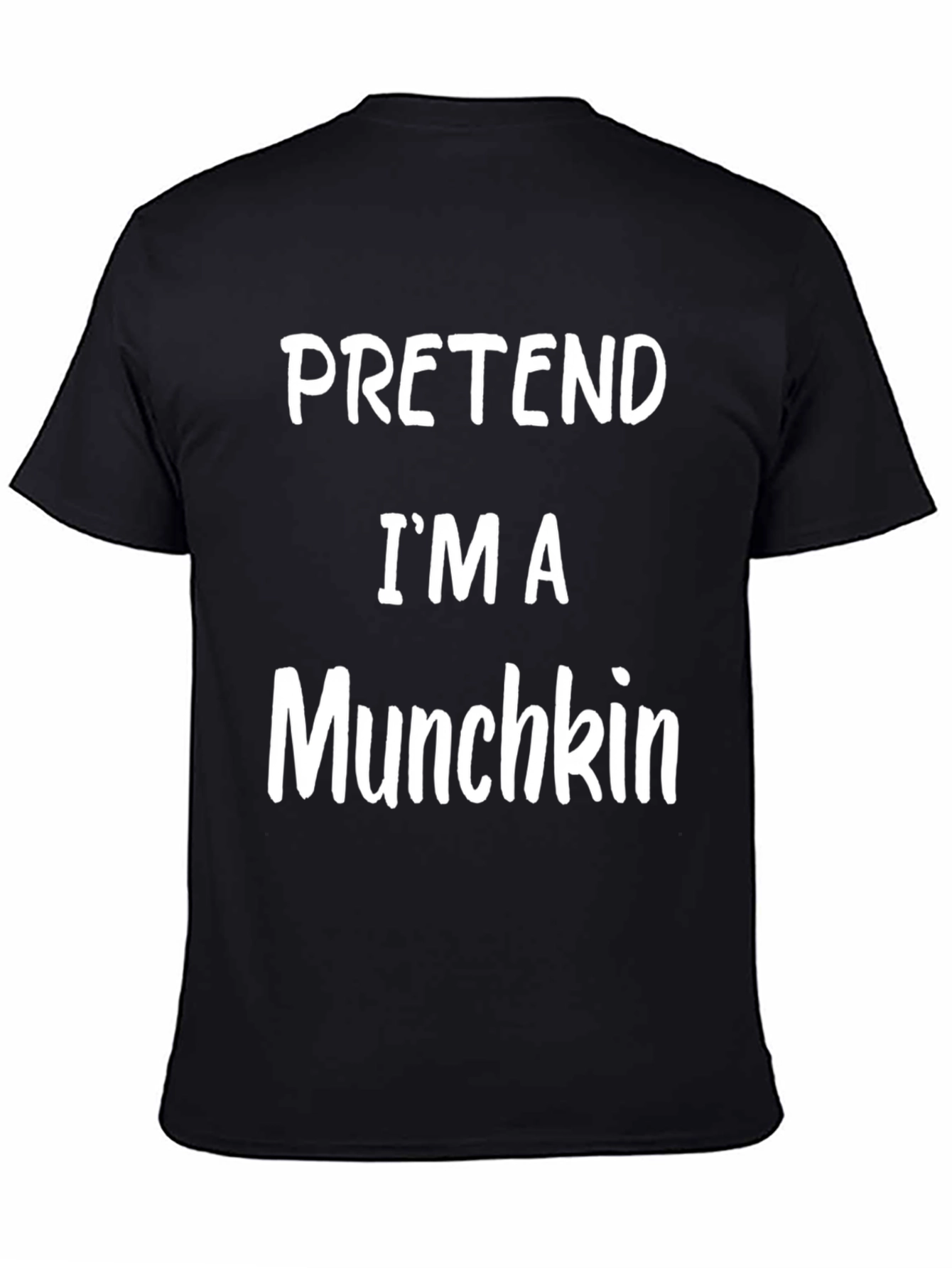 Black Pretend I'm A Munchkin Black Cotton T-Shirt view 4