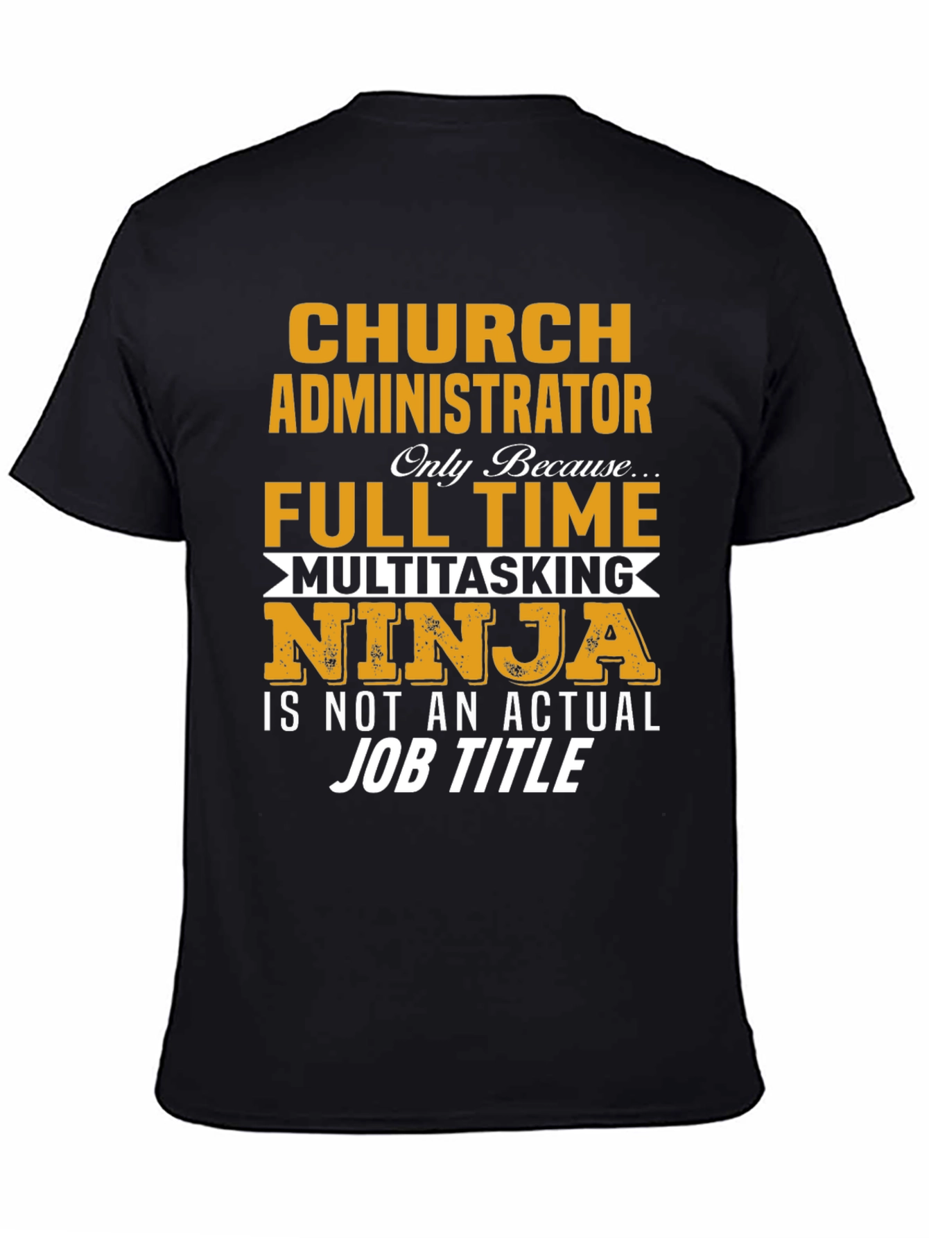 Black Church Administrator T-Shirt view 4