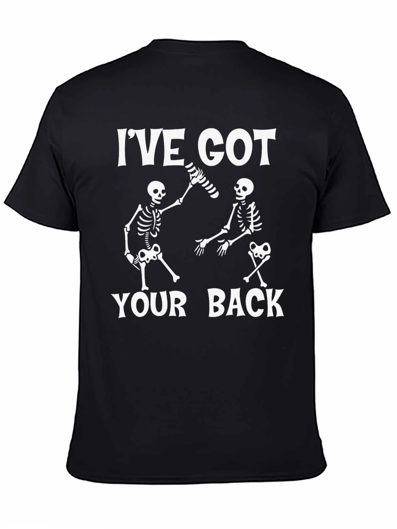 Black I've Got Your Back Skeleton T-Shirt view 4