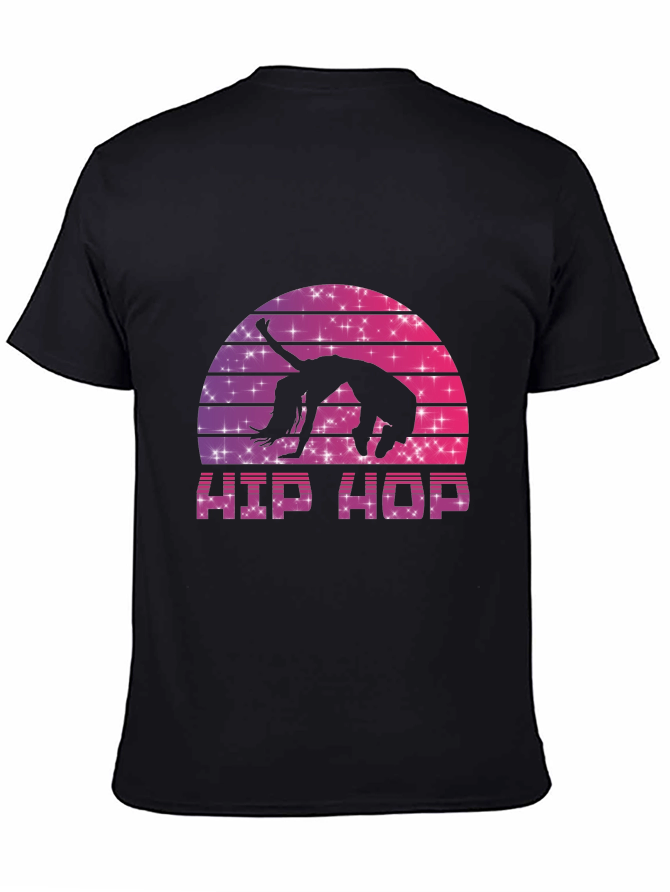 Black Retro Hip Hop Dance T-Shirt view 4