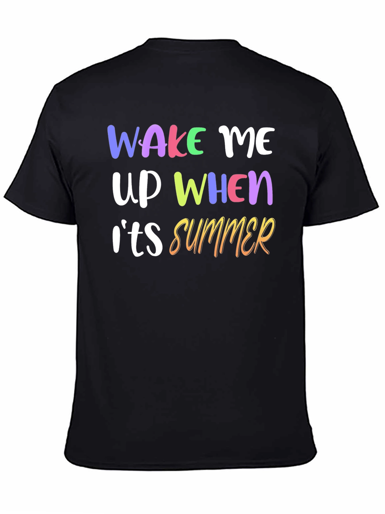 Black Wake Me Up When It's Summer Graphic T-Shirt view 4