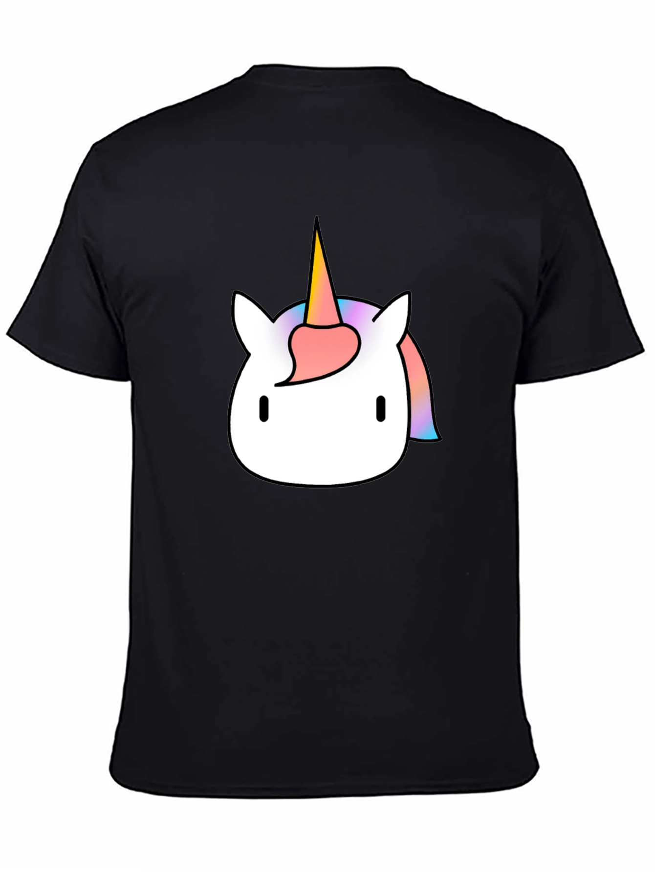 Black Unicorn Graphic Tee - Black Cotton Comfort view 4