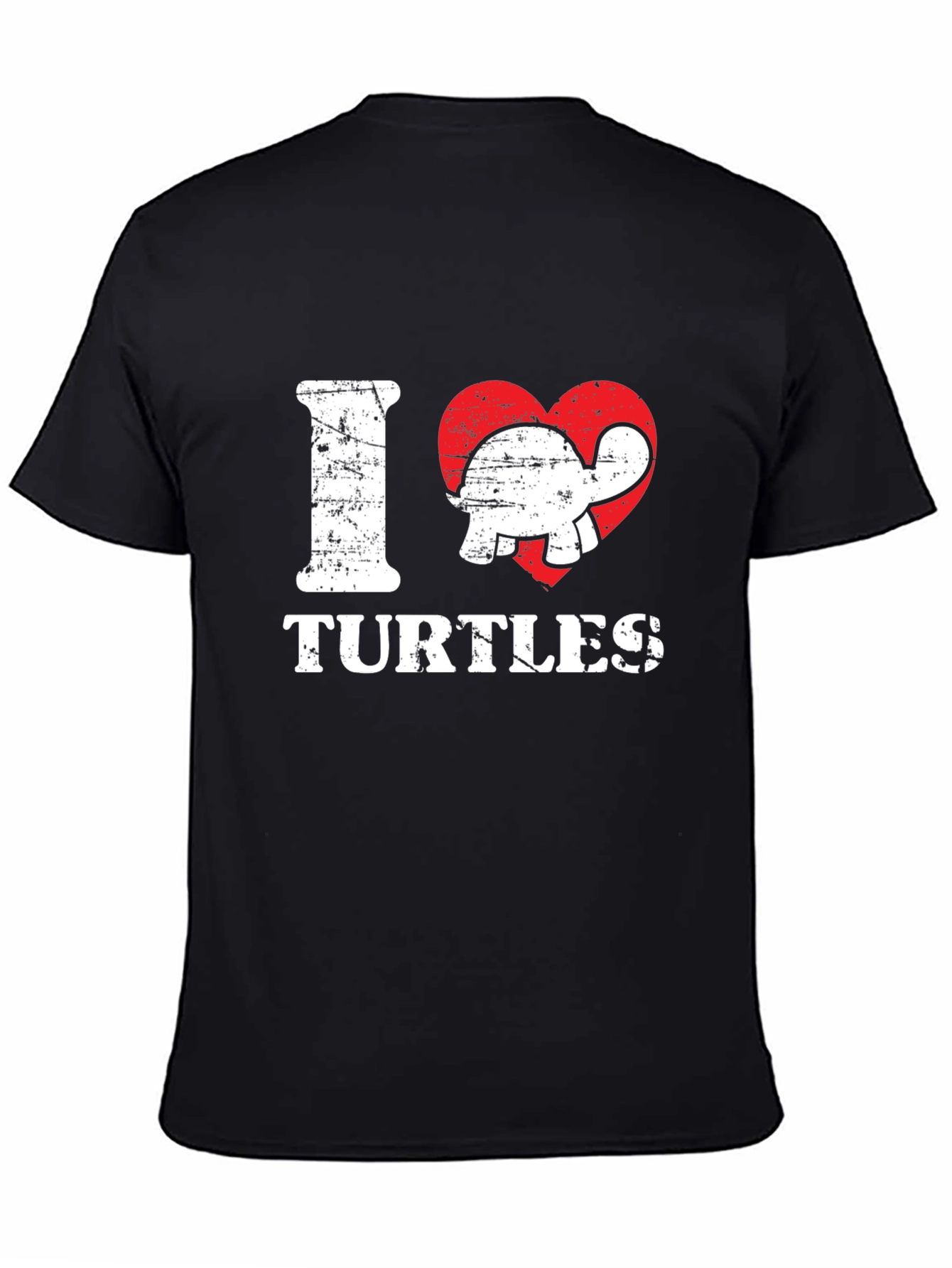 Black I Heart Turtles Graphic T-Shirt view 4