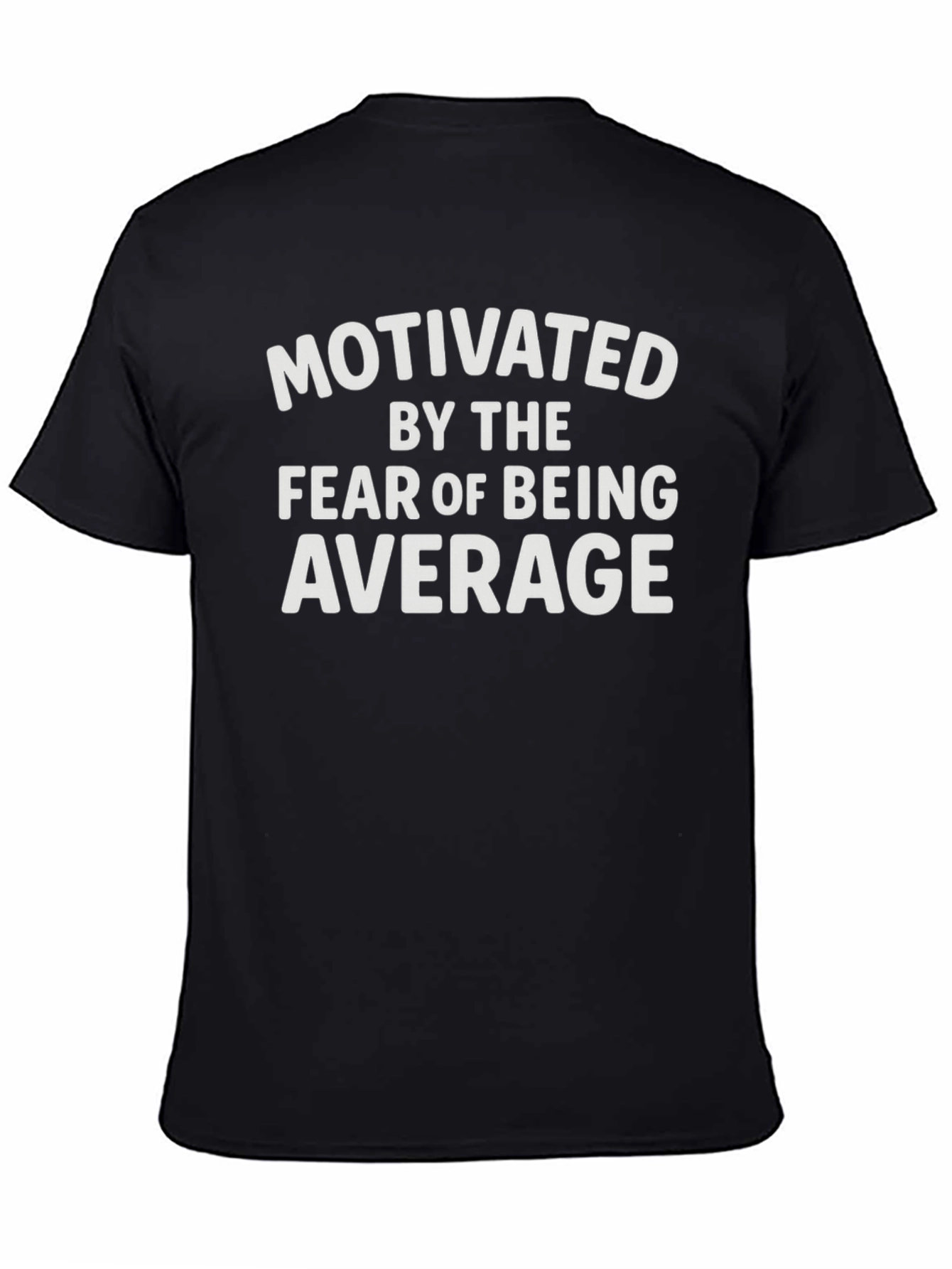 Black Motivated by Fear T-Shirt - Mens Black Graphic Tee view 4