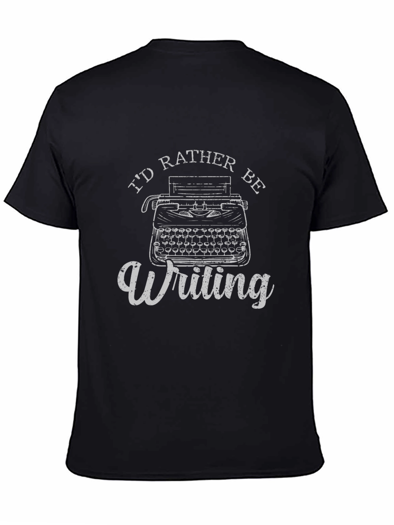 Black I'd Rather Be Writing Graphic Tee view 4