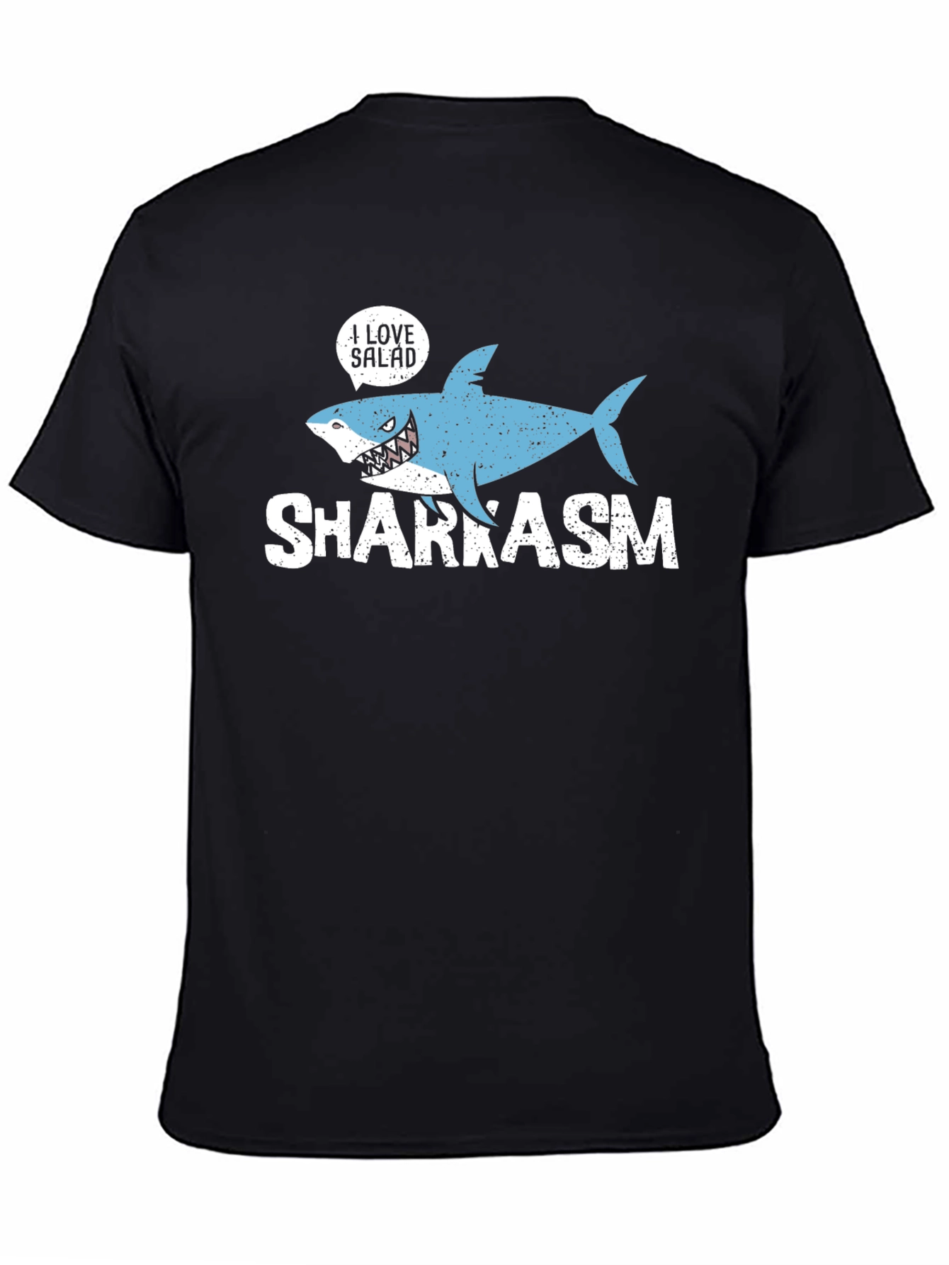 Black Sharkasm I Love Salad Graphic T-Shirt view 4