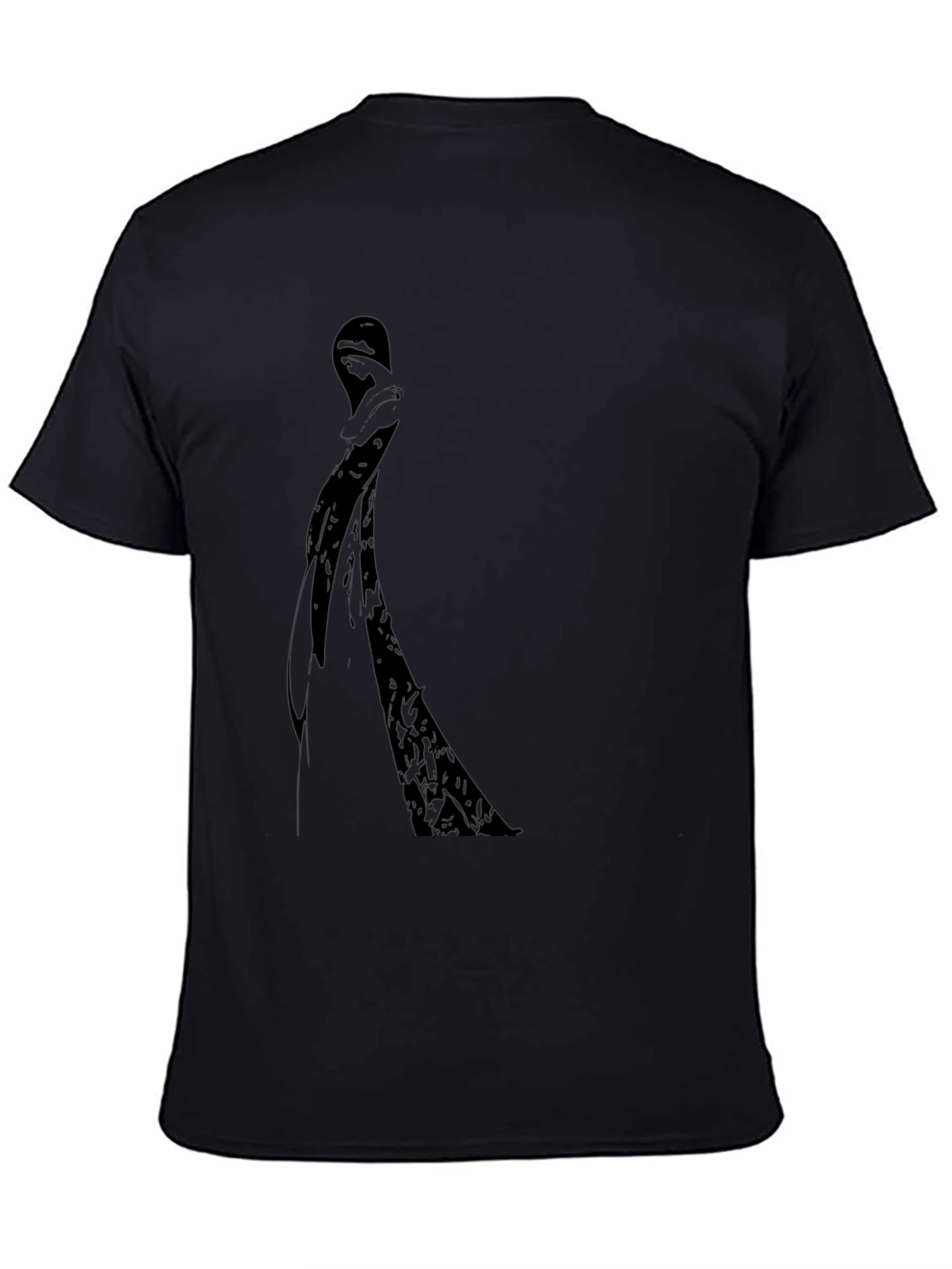 Black Elegant Woman Silhouette Black Graphic Tee view 4